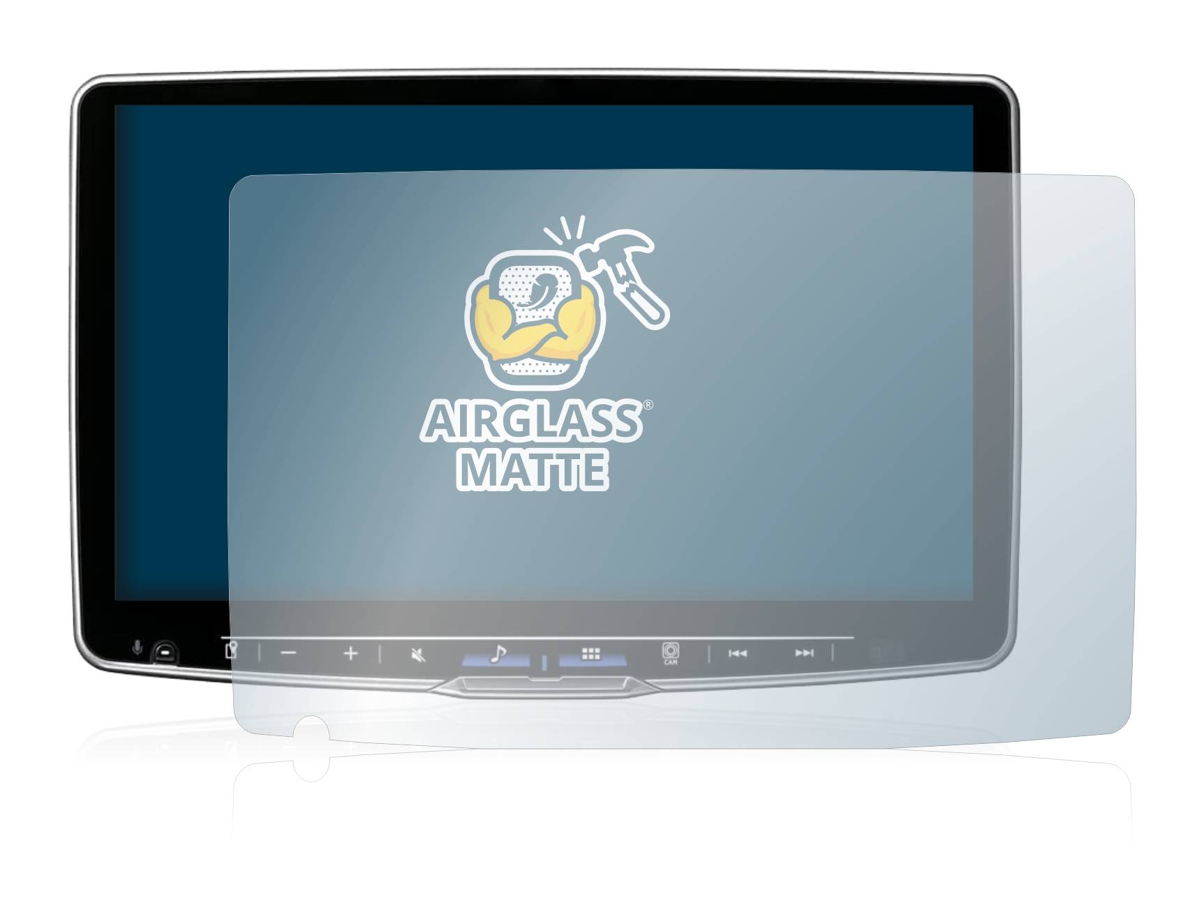 BROTECT AirGlass Flexible Schutz Glas Folie für Alpine ILX-F115D Matt Entspiegelt