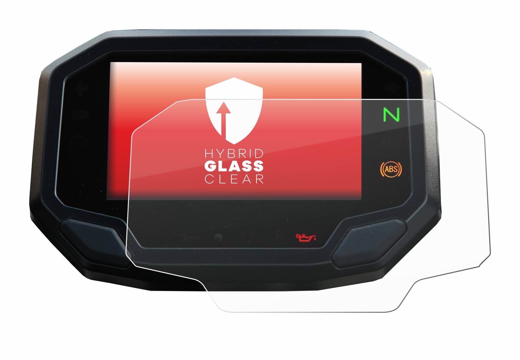 upscreen Hybrid Glas Schutz-Folie für Kawasaki Z900 2020-2021