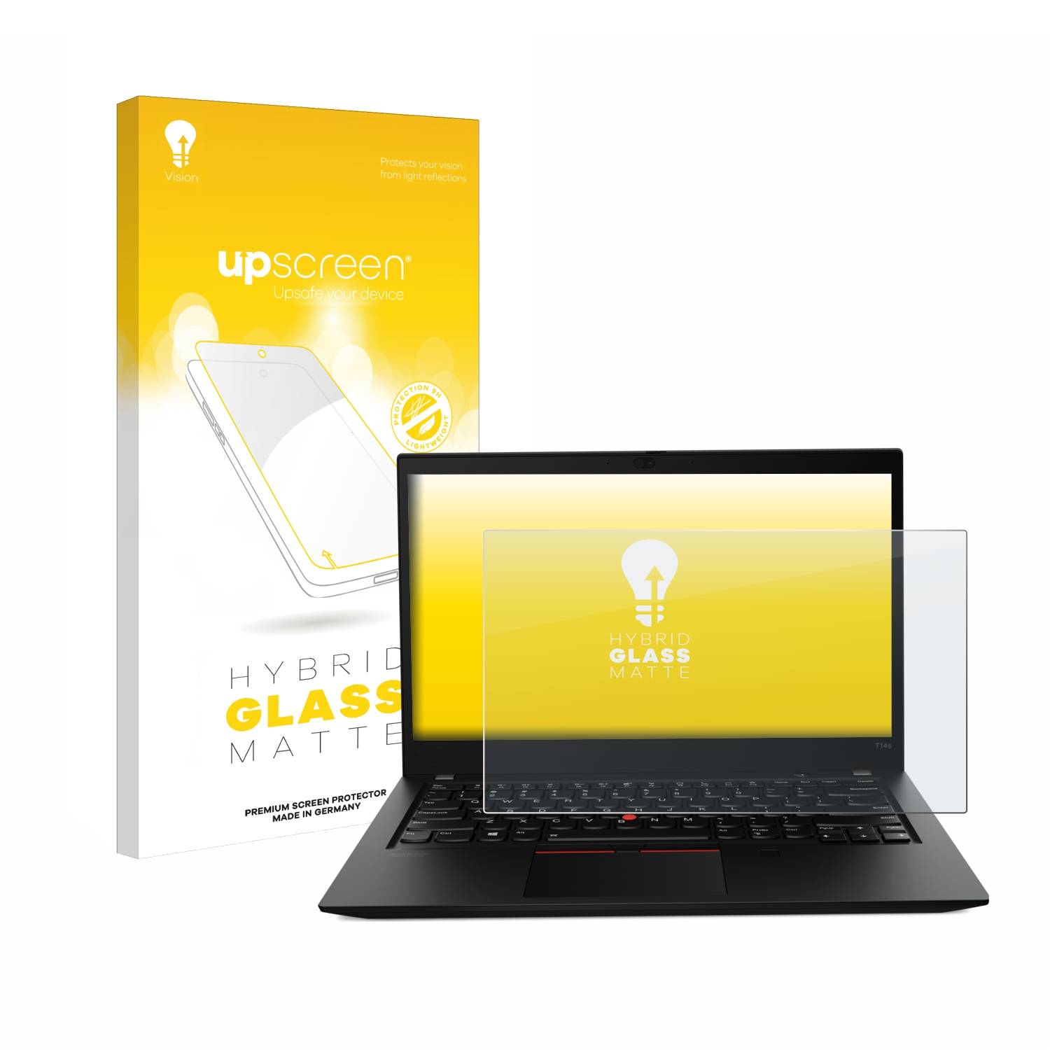 upscreen Hybrid Glas Matt Schutz-Folie für Lenovo ThinkPad T14s Gen 1