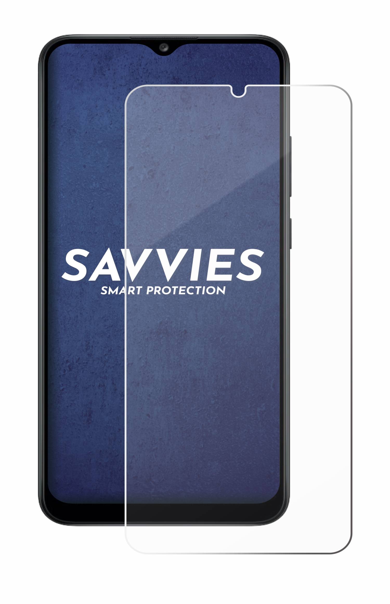 Savvies Clear Schutzglas für Samsung Galaxy A02s
