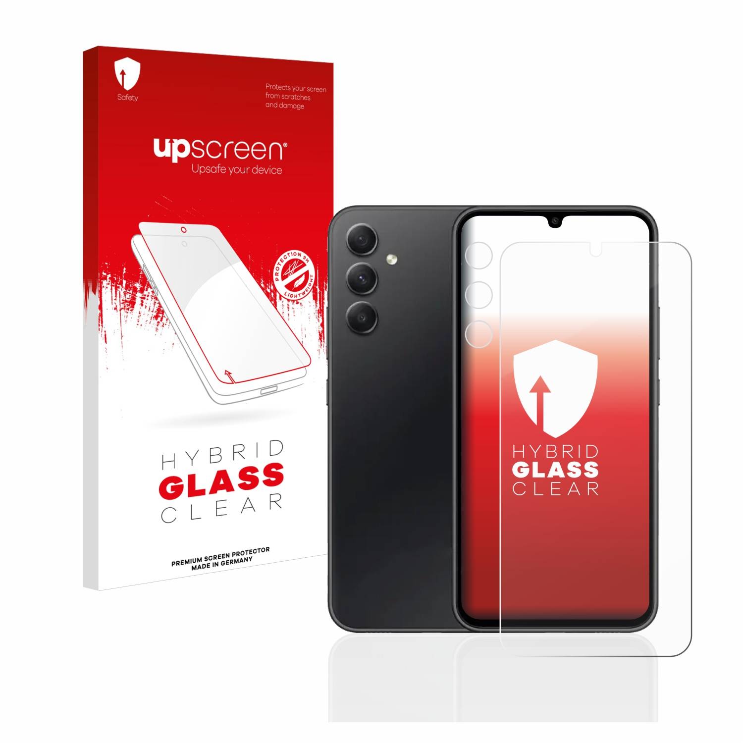 upscreen Hybrid Glas Schutz-Folie für Samsung Galaxy A34 5G (Display+Kamera)