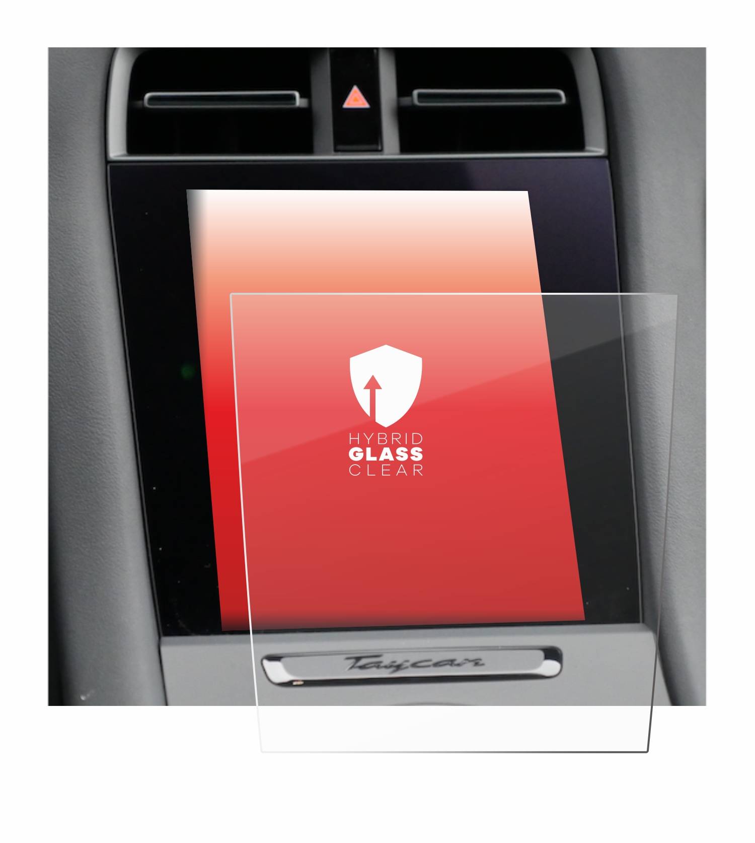 upscreen Hybrid Glas Schutz-Folie für Porsche Taycan 2021 Infotainment System