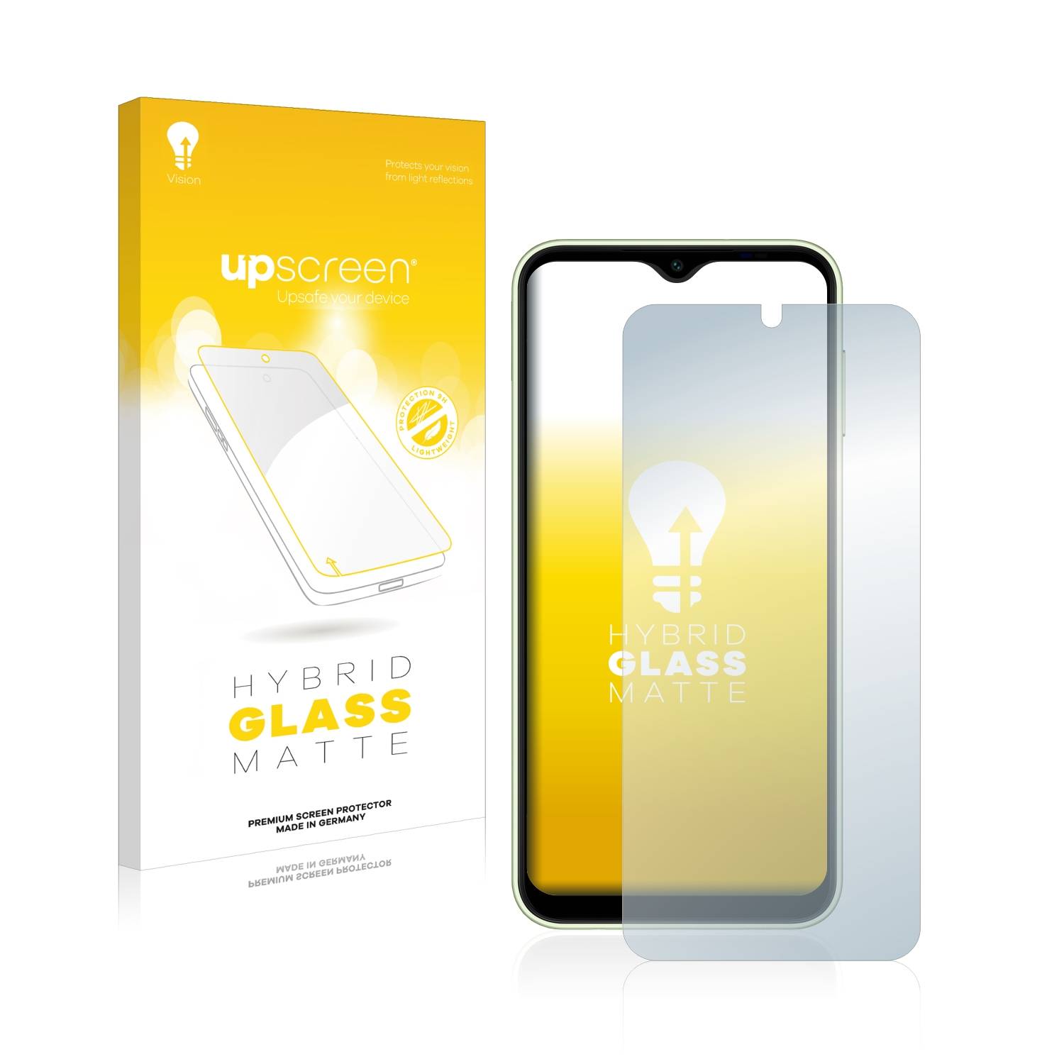 upscreen Hybrid Glas Matt Schutz-Folie für Samsung Galaxy A14 5G