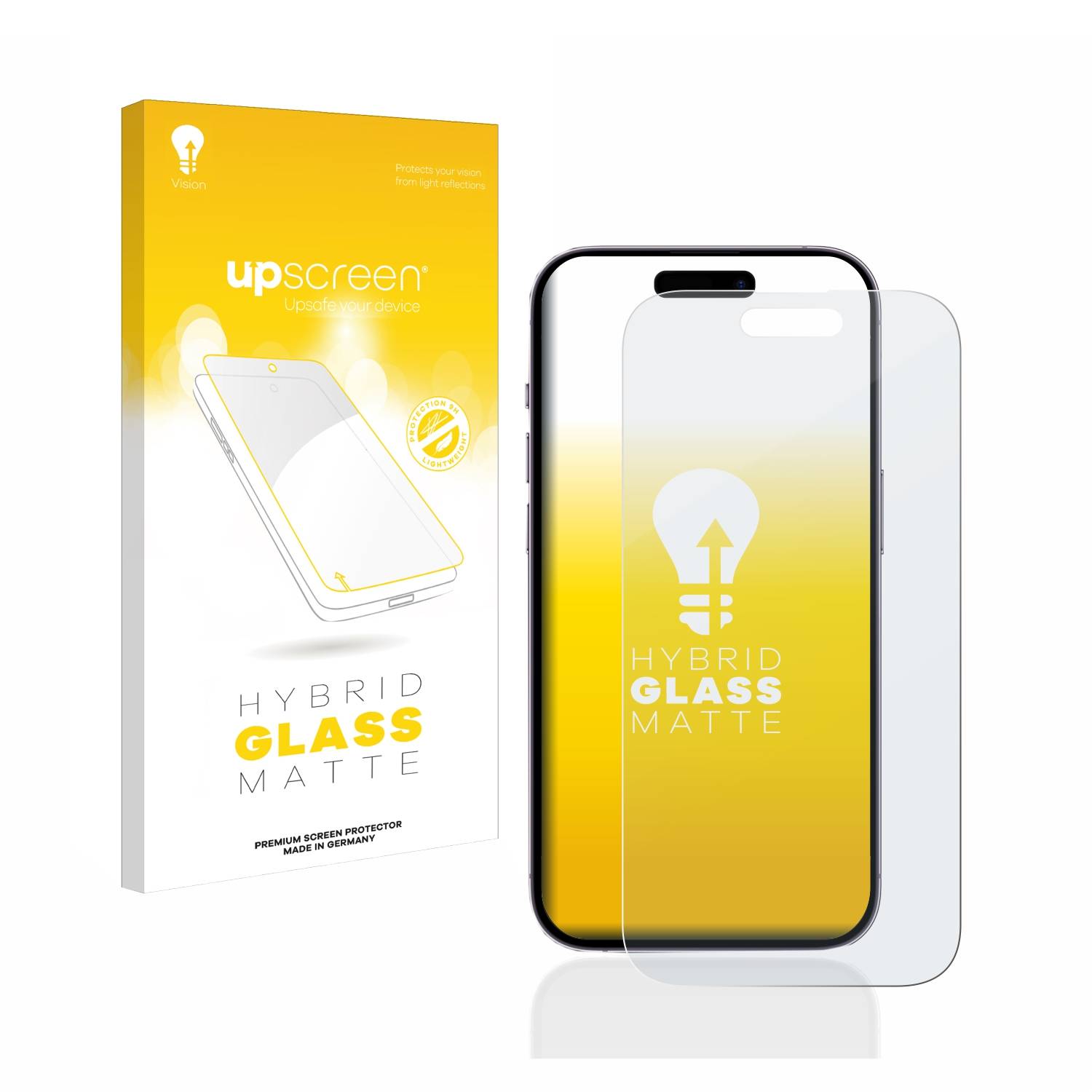 upscreen Hybrid Glas Matt Schutz-Folie für Apple iPhone 14 Pro