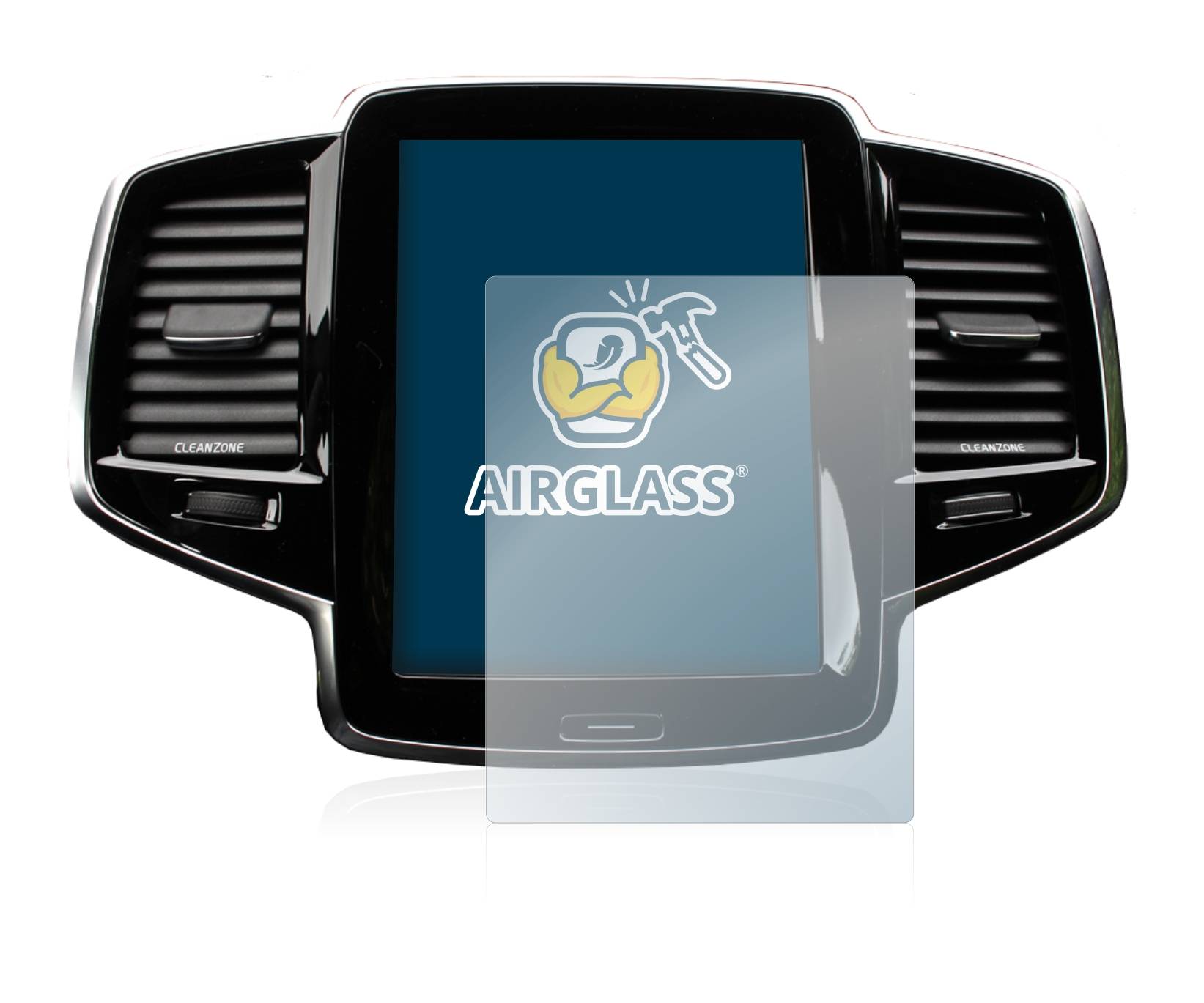 BROTECT AirGlass Flexible Schutz Glas Folie für Volvo XC90 Senus 2015-2017 Klar Transparent