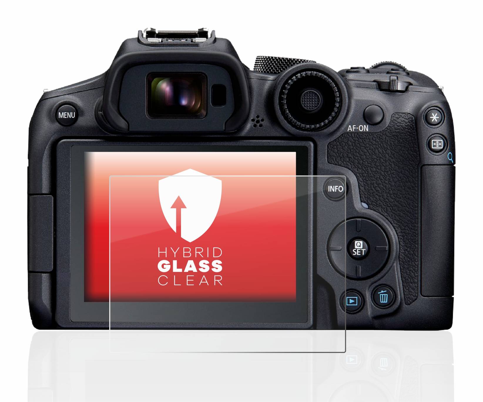 upscreen Flexible Schutz Glas Folie für Canon EOS R7 Schutzglas 9H Hybridglas Klar