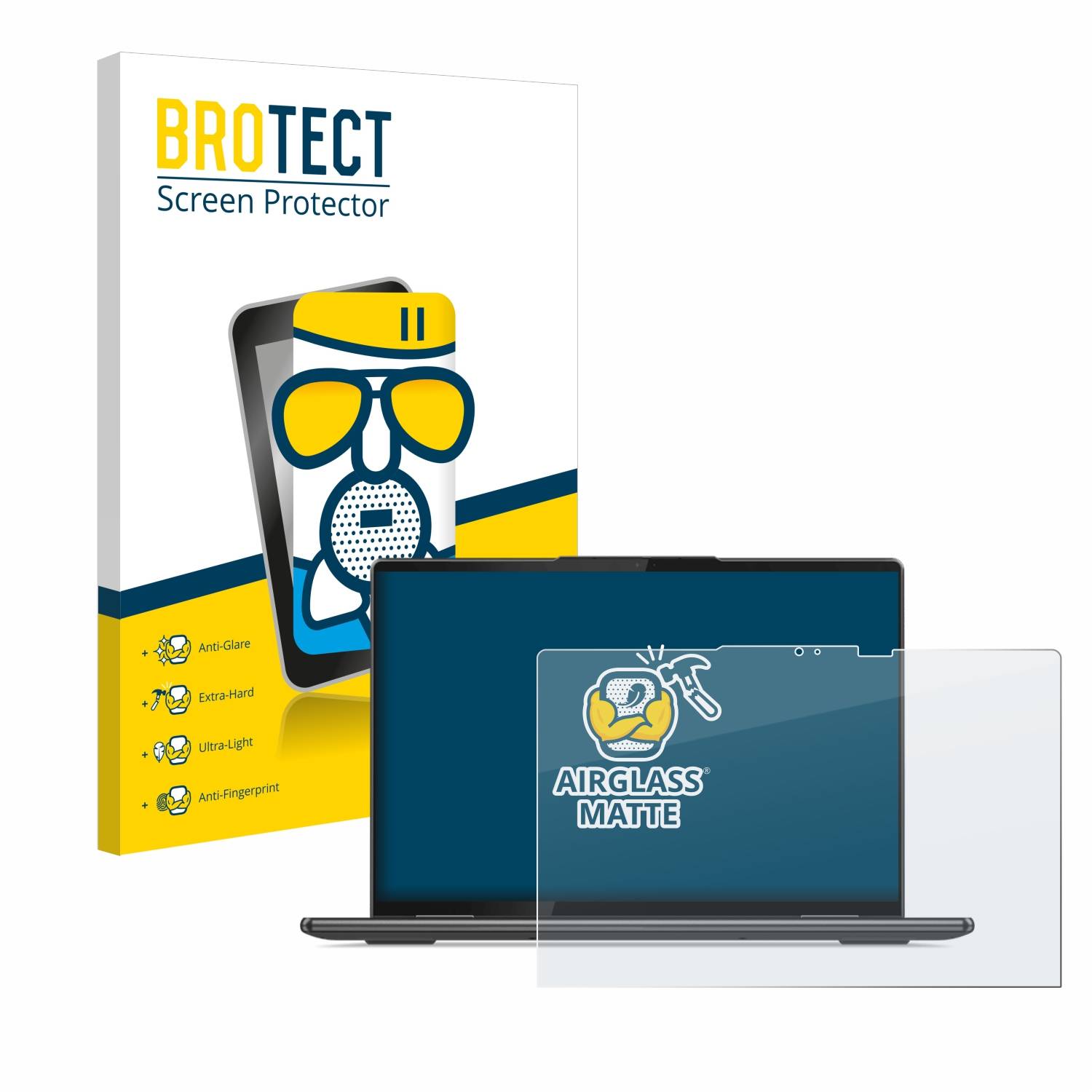 BROTECT AirGlass Matt Glas Panzer Folie für Lenovo Yoga 7 Gen 7 (14) 16:10