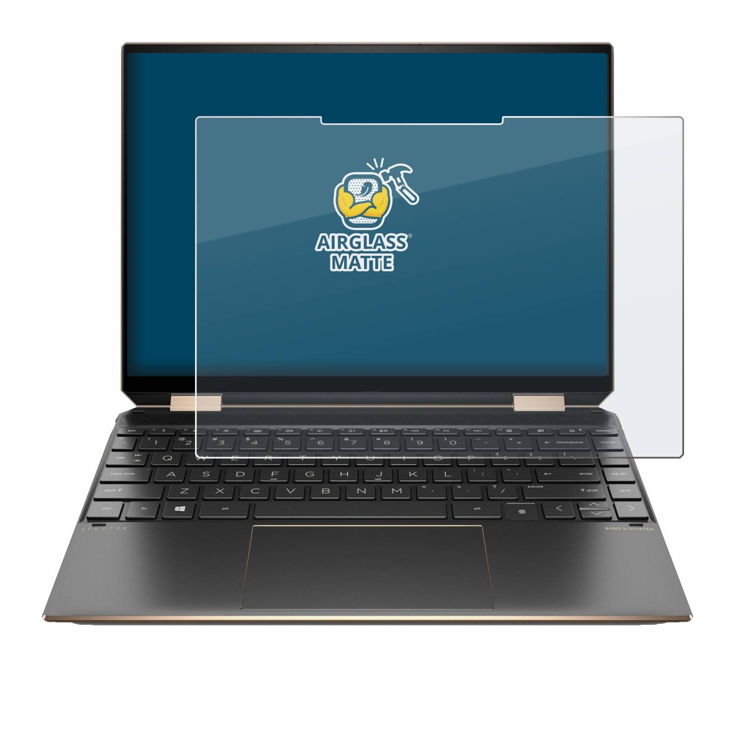 BROTECT AirGlass Flexible Schutz Glas Folie für HP Spectre x360 (14-eX) 2021 Matt Entspiegelt