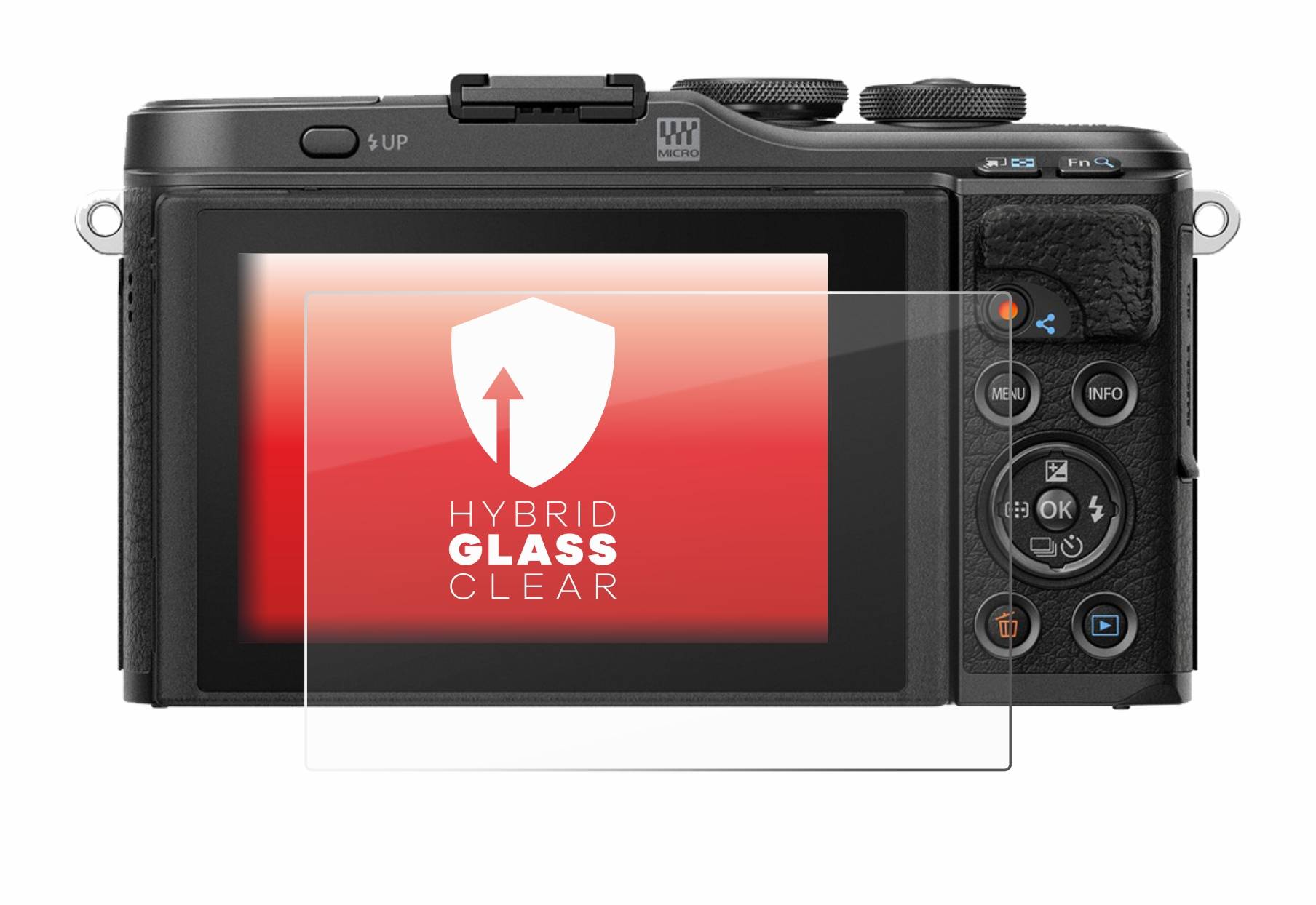 upscreen Hybrid Glas Panzer-Folie für Olympus PEN E-PL10