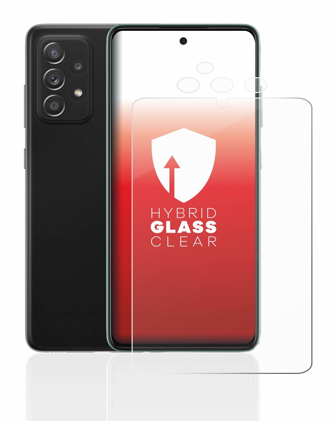 upscreen Hybrid Glas Schutz-Folie für Samsung Galaxy A52s 5G (Display+Kamera)