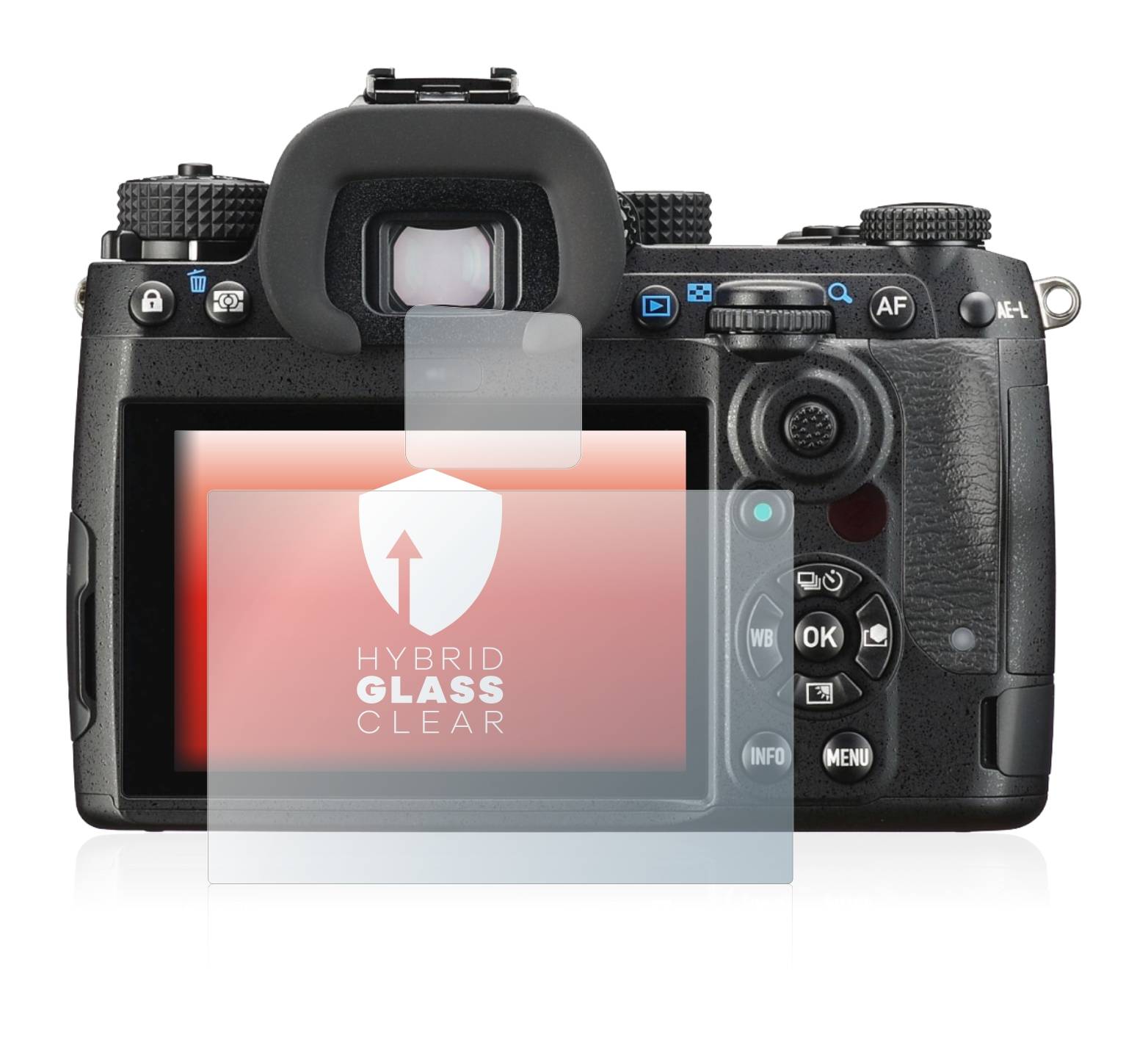 upscreen Flexible Schutz Glas Folie für Pentax K-3 Mark III Schutzglas 9H Hybridglas Klar