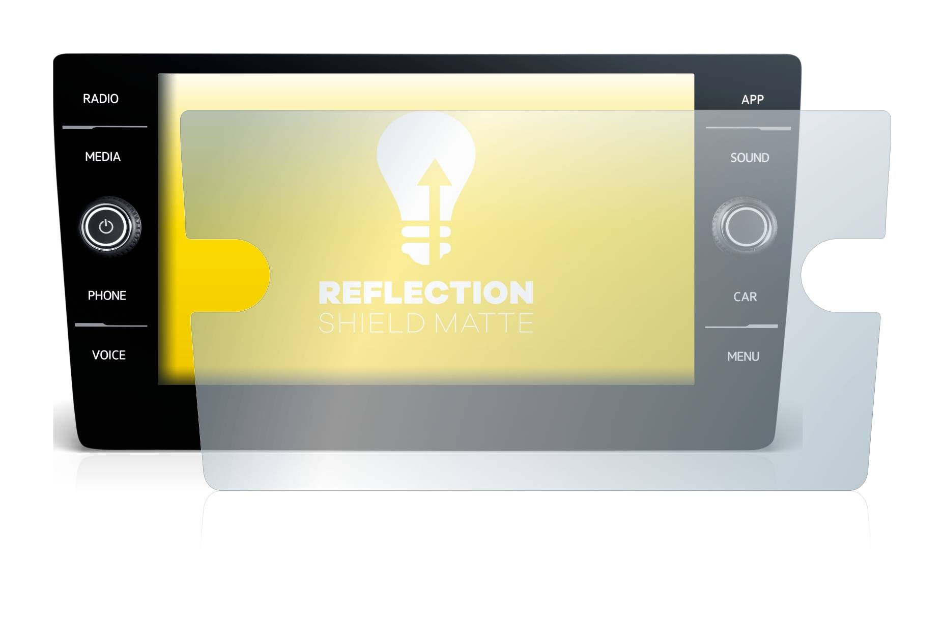 upscreen Reflection Shield Matt Schutzfolie für Volkswagen Passat 2017 Discover Media 8 2017-2019