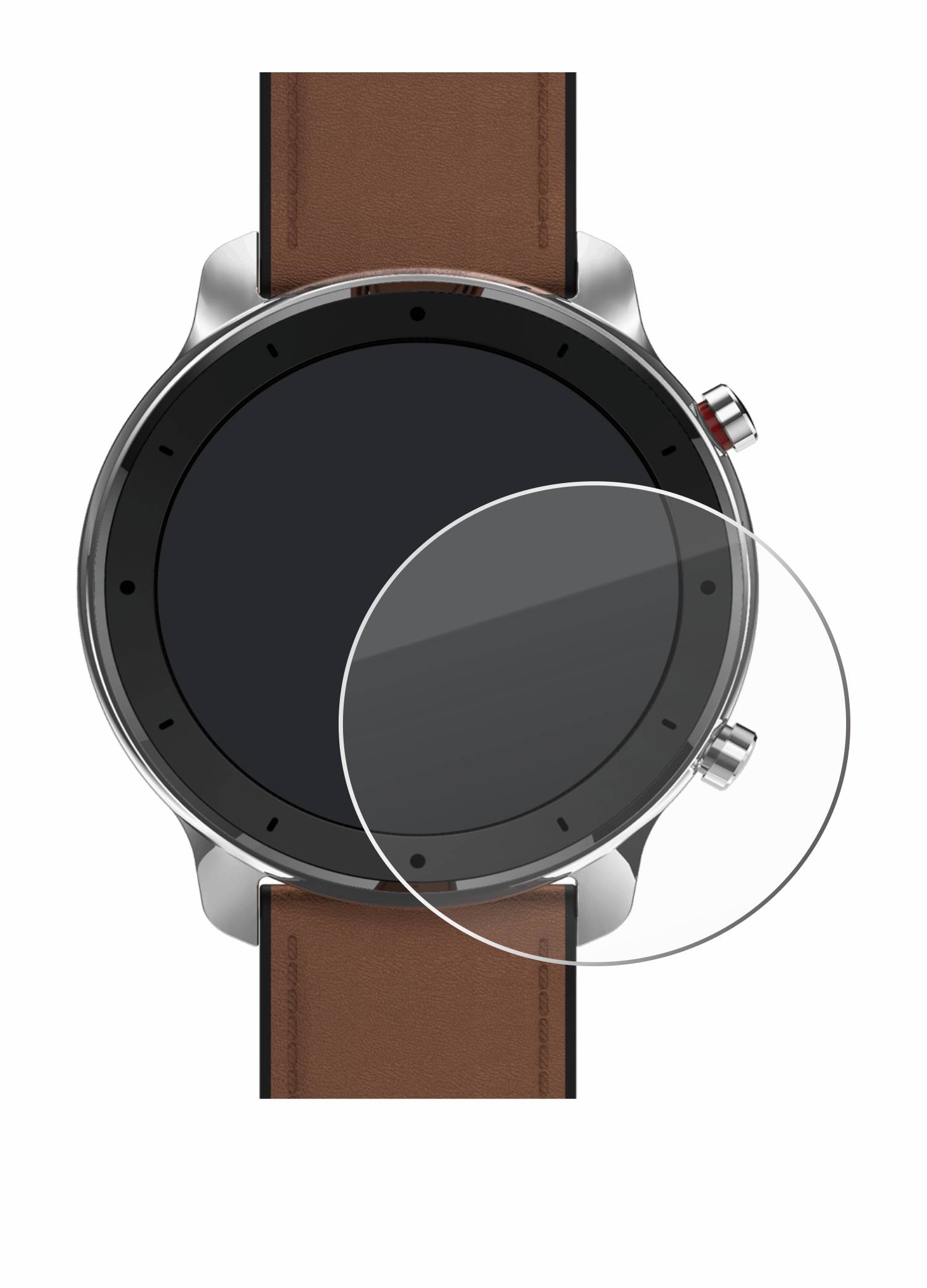 Savvies Clear Schutzglas für Huami Amazfit GTR (47 mm)