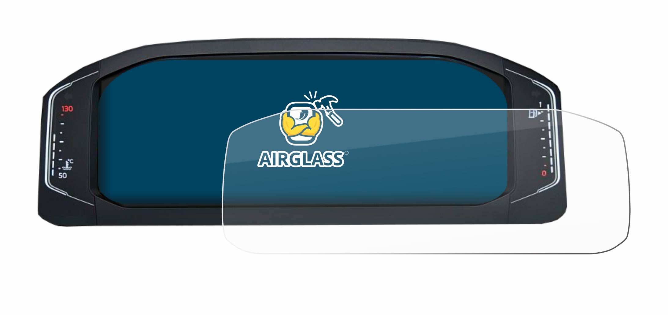 BROTECT AirGlass Glas Panzer-Folie für Volkswagen Active Info Display T-Roc - Schutzglas
