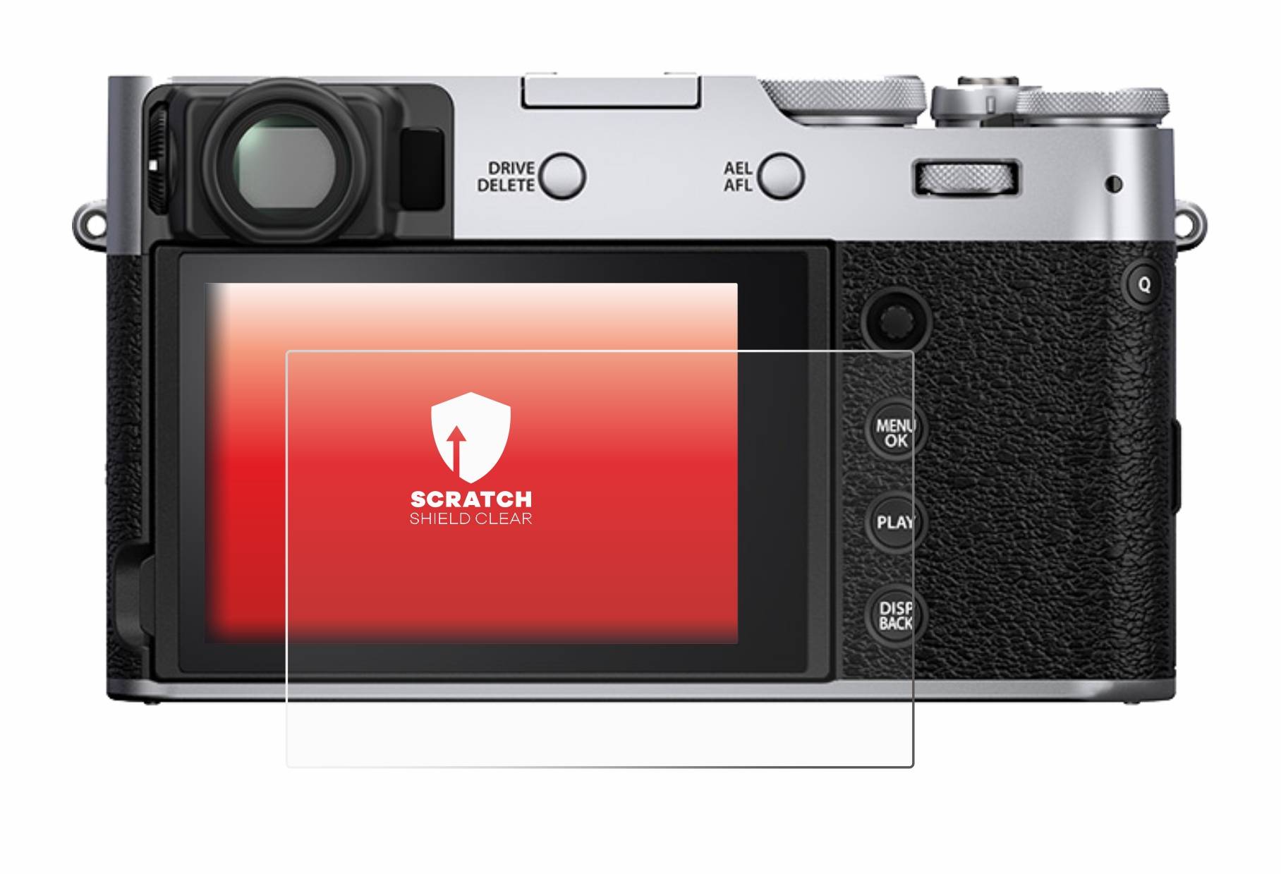 upscreen Schutzfolie für Fujifilm X100V Kratzschutz Anti-Fingerprint Klar