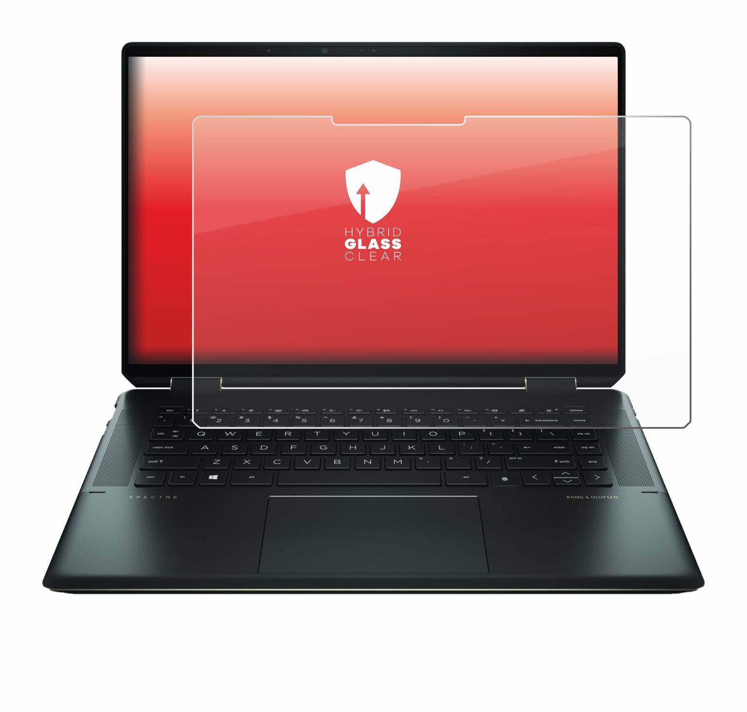 upscreen Flexible Schutz Glas Folie für HP Spectre x360 16" 2-in-1 2021 Schutzglas 9H Hybridglas Klar