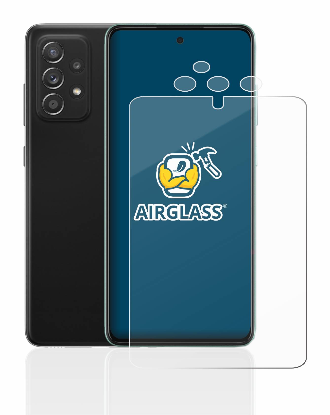 BROTECT AirGlass Glas Panzer-Folie für Samsung Galaxy A52s 5G (Display+Kamera) - Schutzglas