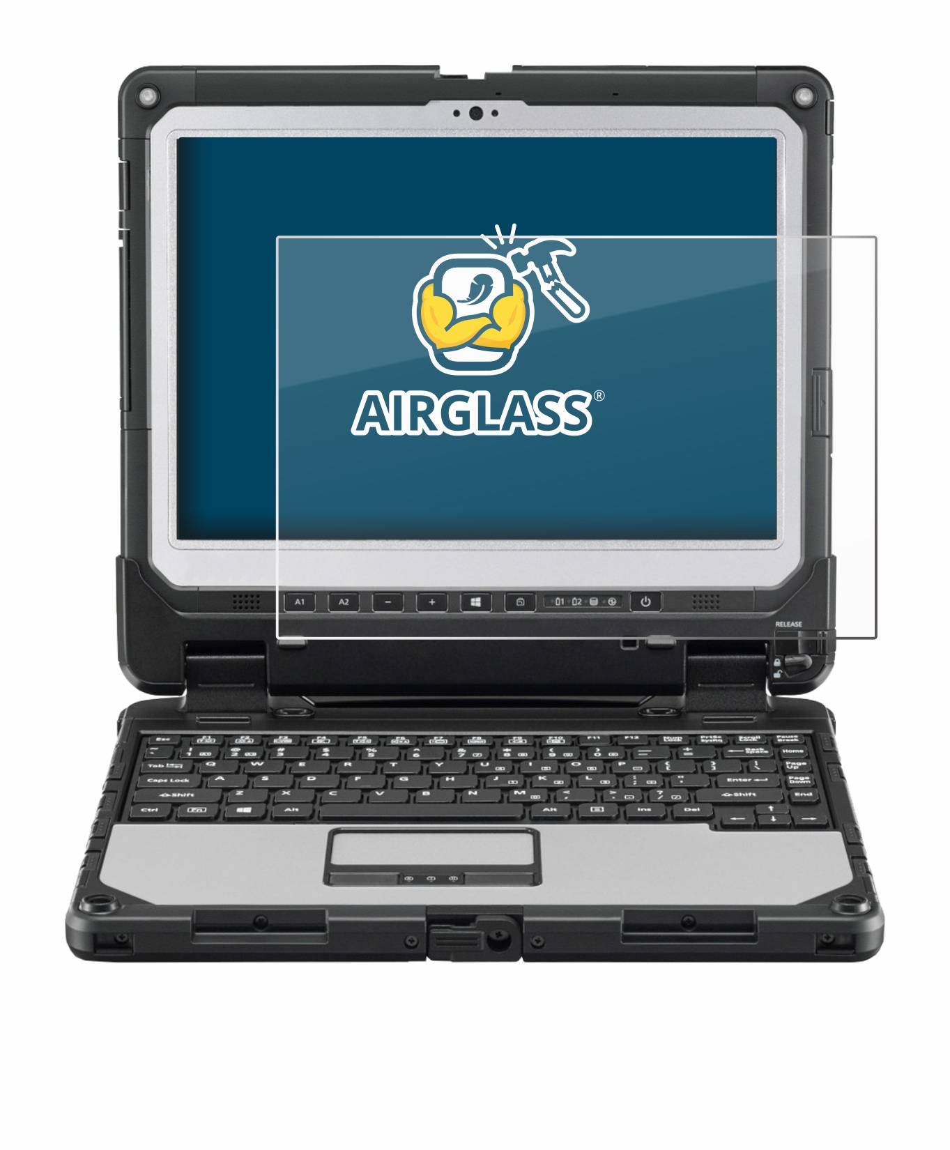 BROTECT AirGlass Flexible Schutz Glas Folie für Panasonic Toughbook CF-33 Klar Transparent
