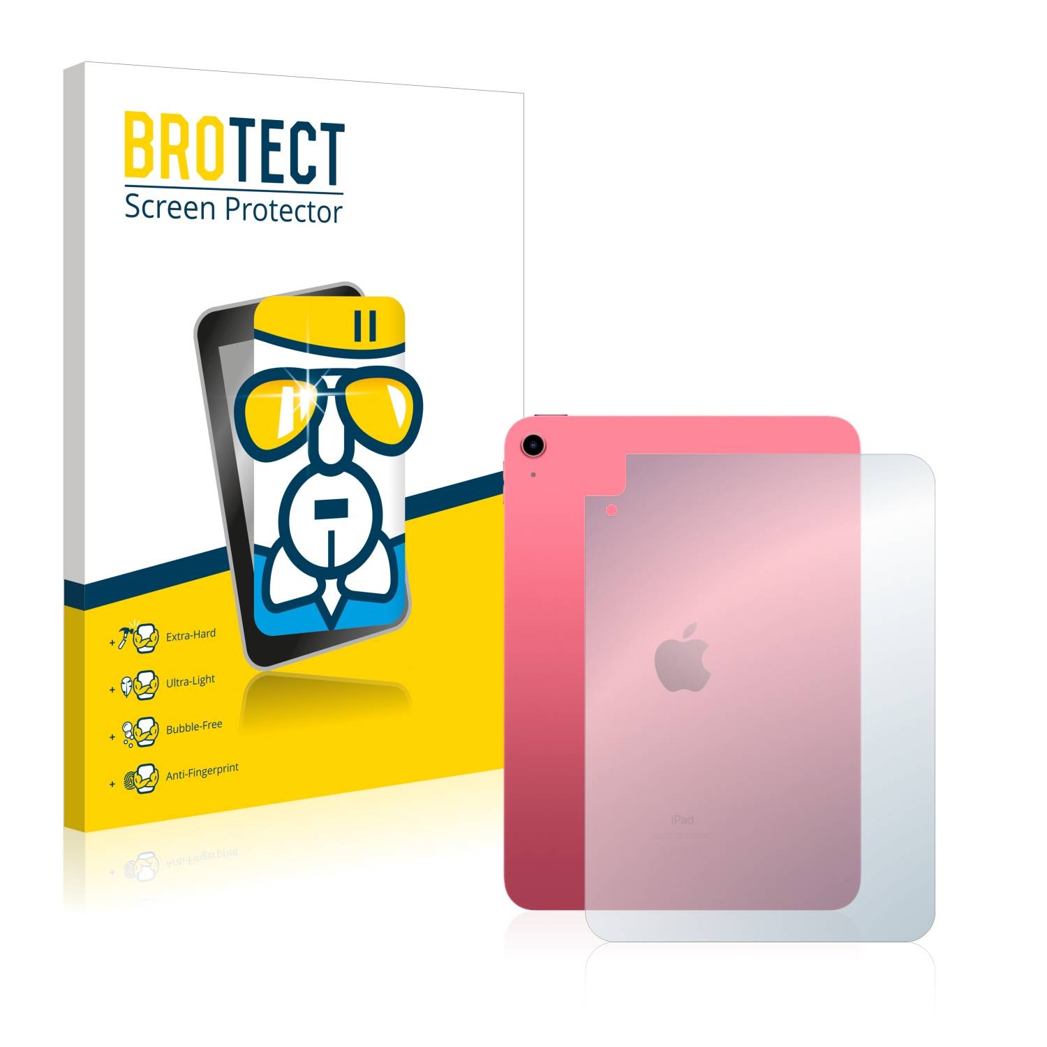BROTECT AirGlass Glas Panzer-Folie für Apple iPad 10.9 2022 WiFi (Rückseite, 10. Gen.) - Schutzglas