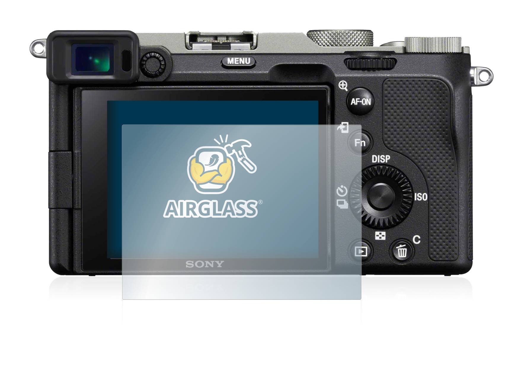 BROTECT AirGlass Flexible Schutz Glas Folie für Sony Alpha 7C Klar Transparent
