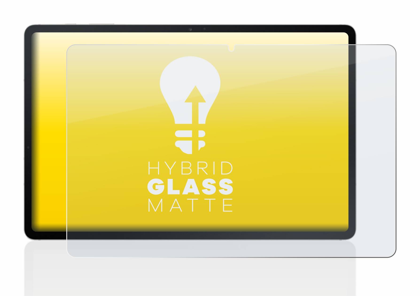 upscreen Hybrid Glas Matt Schutz-Folie für Samsung Galaxy Tab S7 FE (im Querformat)