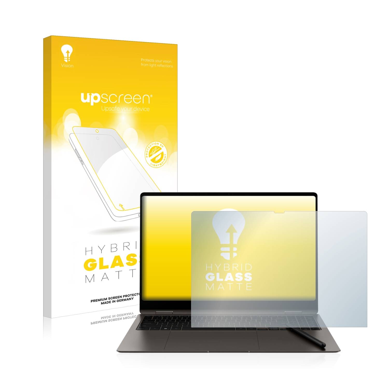 upscreen Hybrid Glas Matt Panzer-Folie für Samsung Galaxy Book3 Pro 360 16