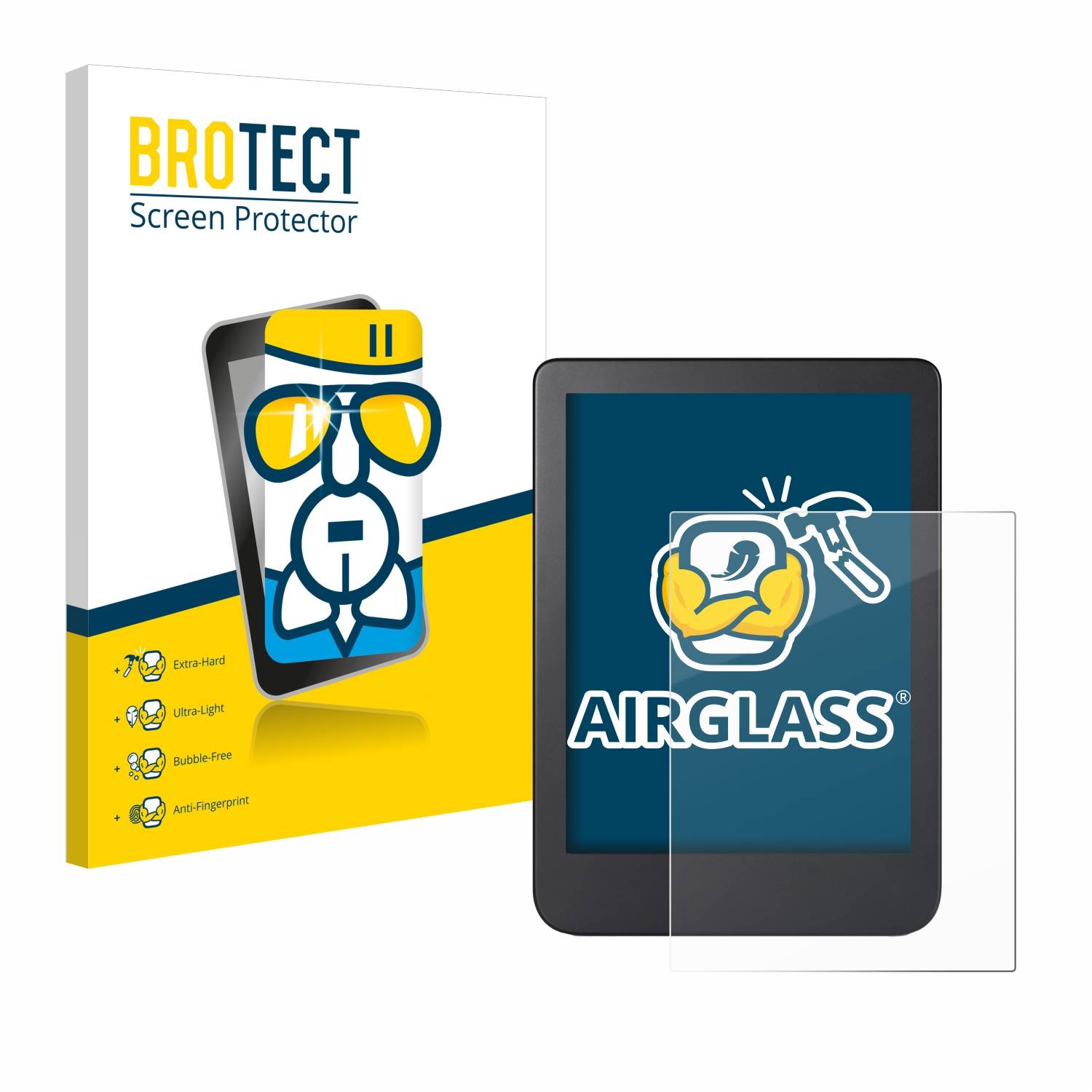 BROTECT AirGlass Flexible Schutz Glas Folie für Kobo Clara 2E Klar Transparent