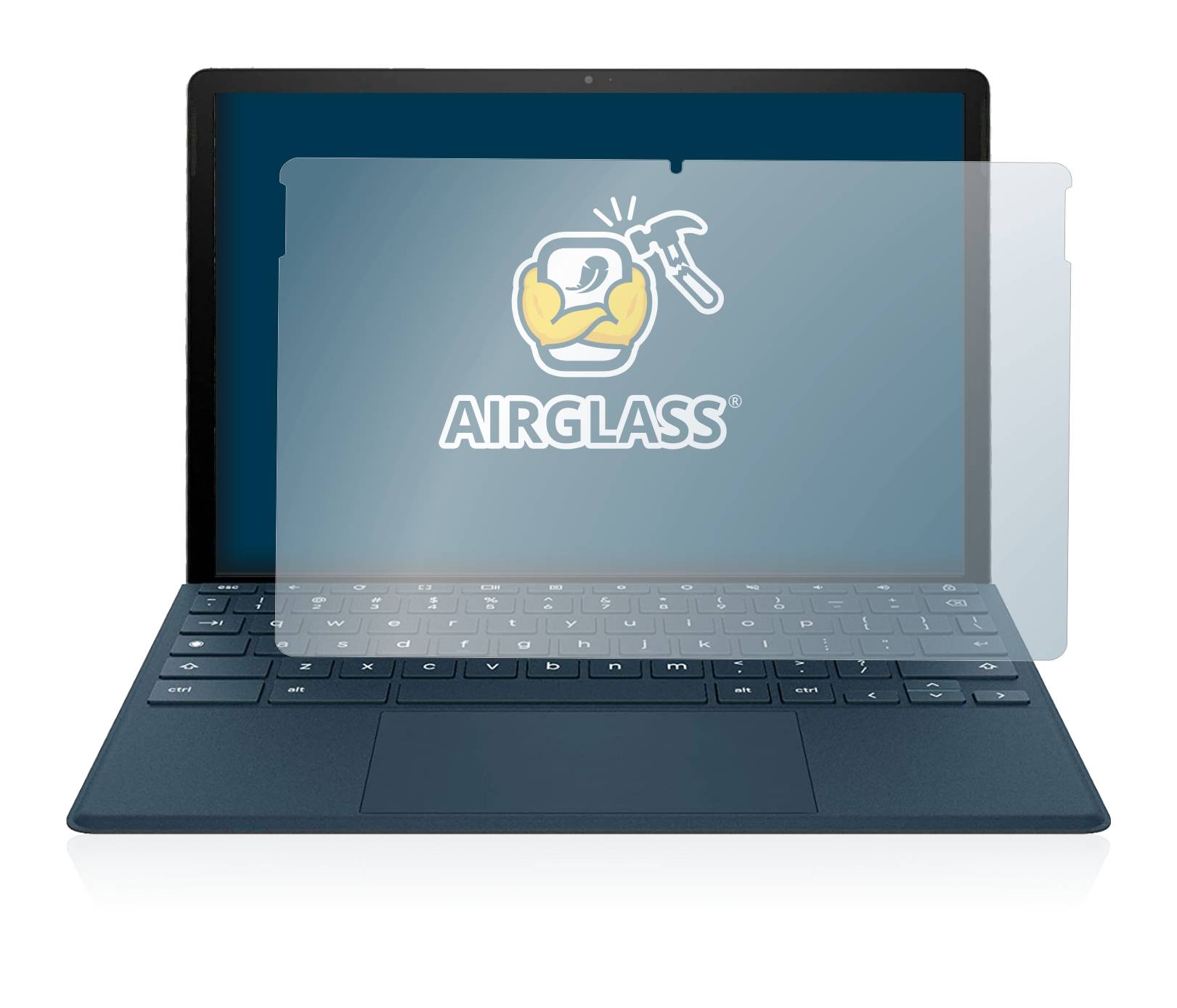 BROTECT AirGlass Flexible Schutz Glas Folie für HP Chromebook x2 11 Klar Transparent
