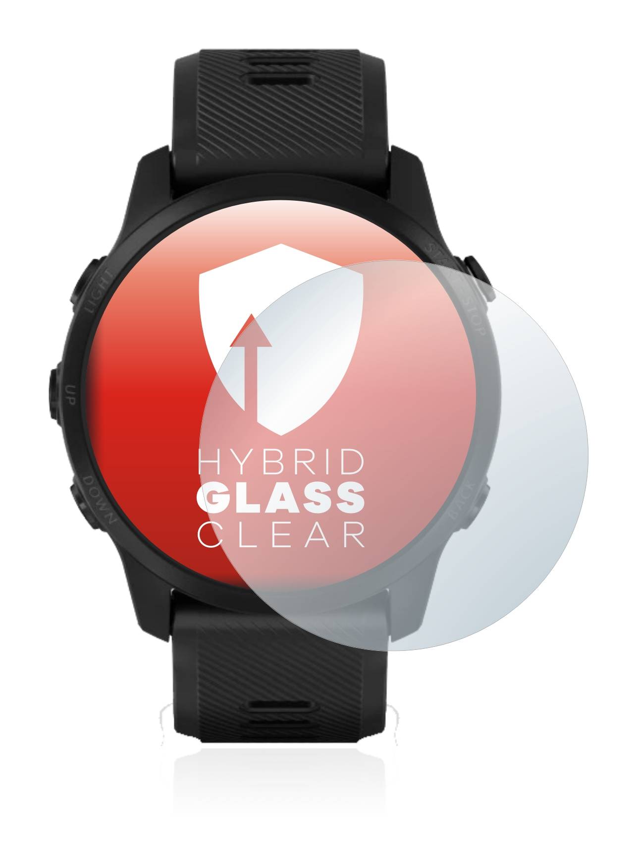 upscreen Hybrid Glas Schutz-Folie für Garmin Forerunner 945 LTE