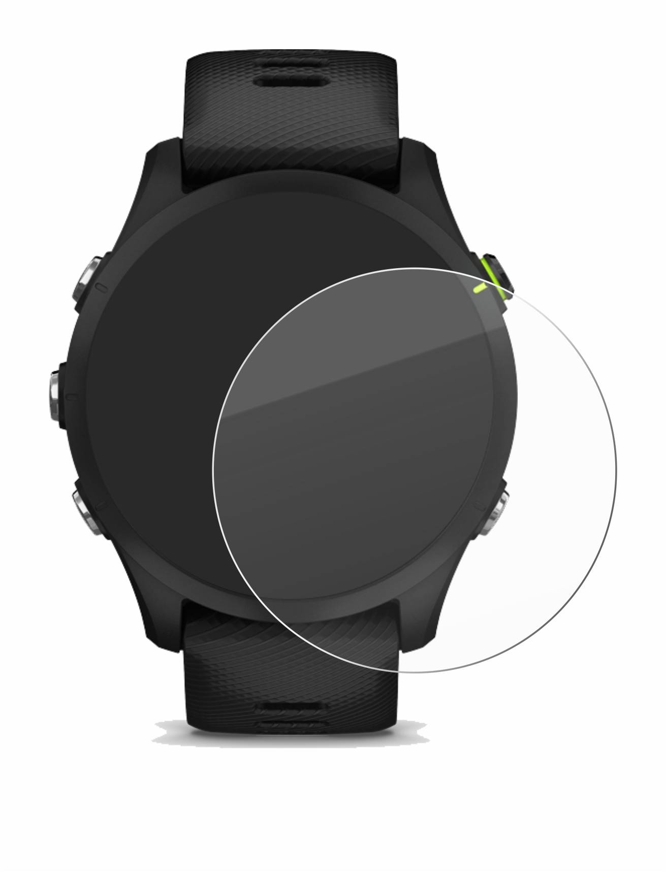 upscreen Hybrid Glas Schutz-Folie für Garmin Forerunner 255