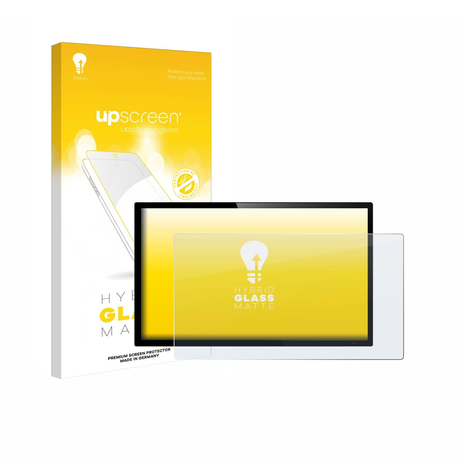 upscreen Hybrid Glas Matt Schutz-Folie für Touch-Panel PCs mit 7 Zoll Displays [154.8 mm x 87 mm, 16:9]
