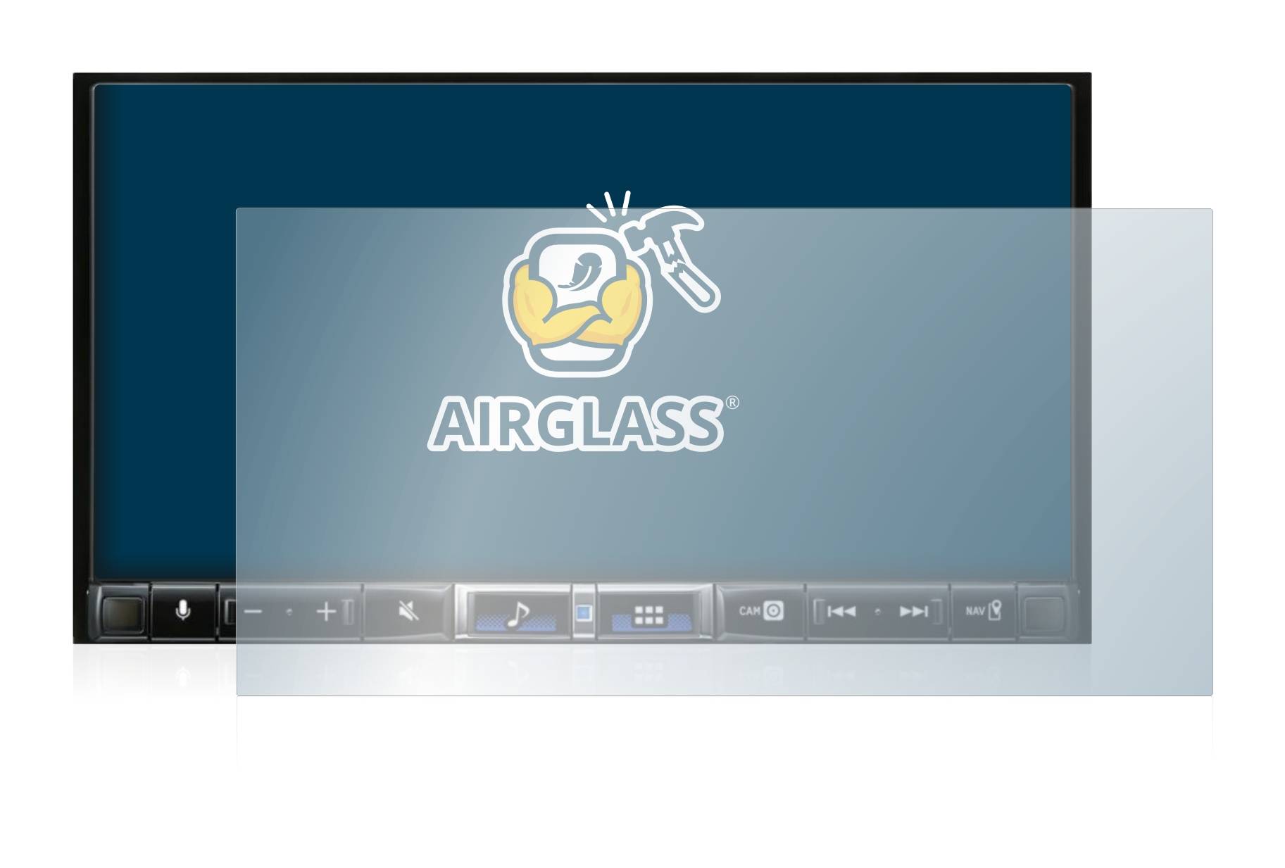 BROTECT AirGlass Flexible Schutz Glas Folie für Alpine iLX-705D Klar Transparent