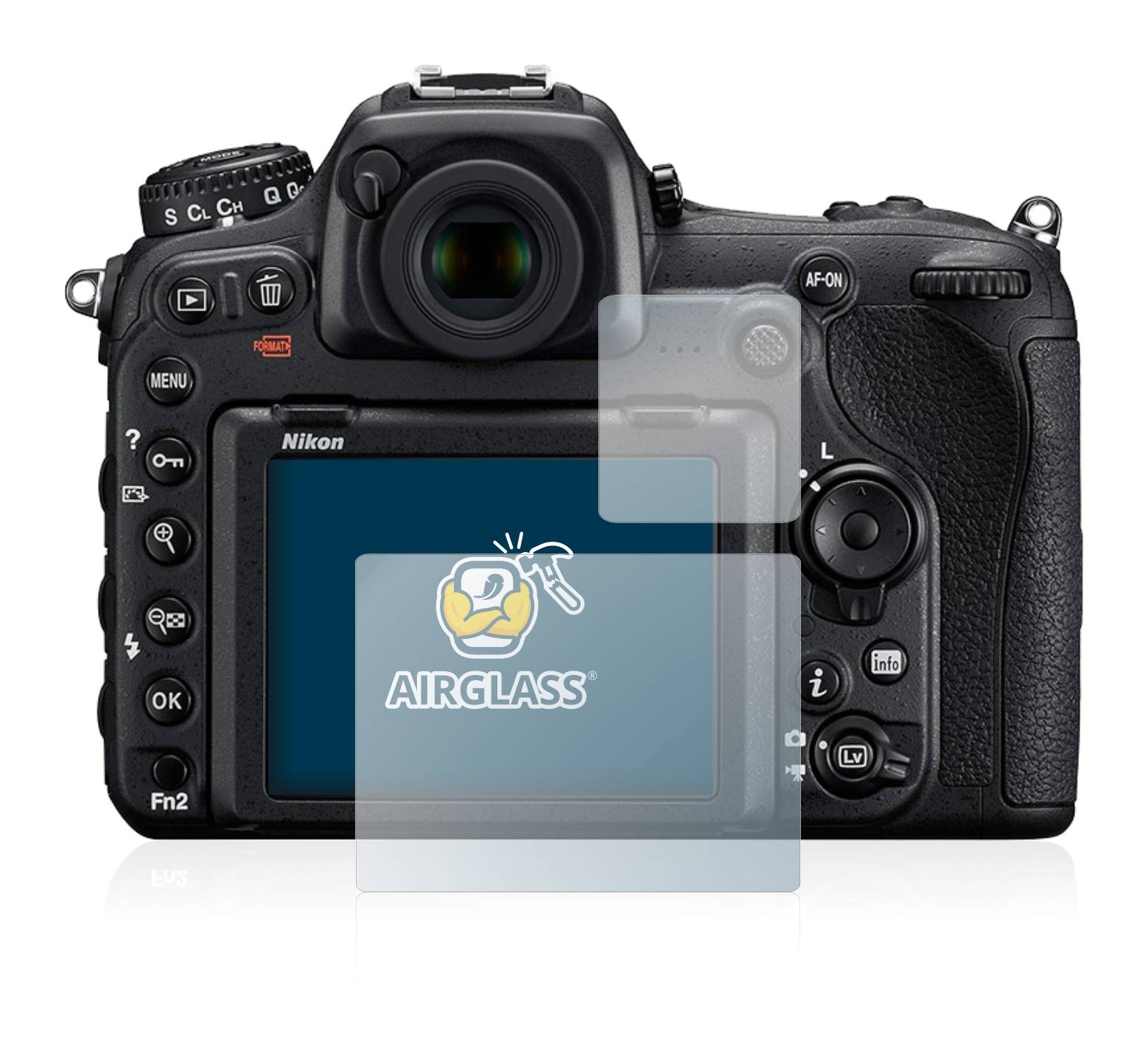 BROTECT AirGlass Flexible Schutz Glas Folie für Nikon D500 Klar Transparent