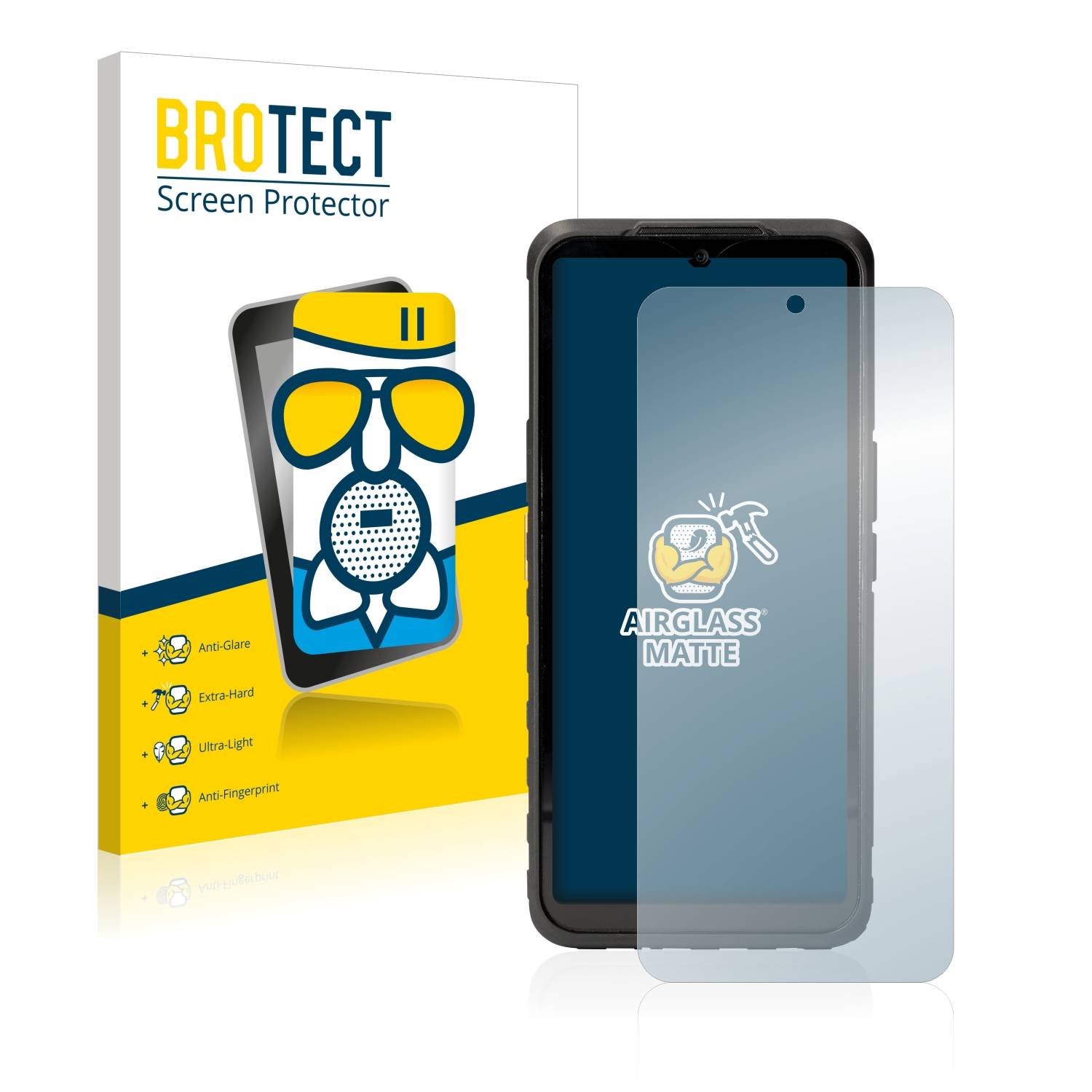 BROTECT AirGlass Matt Glas Panzer Folie für Caterpillar Cat S53 5G