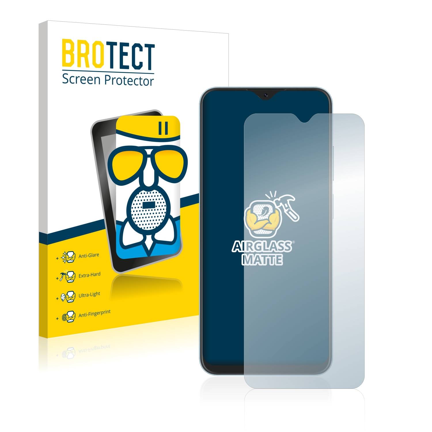 BROTECT AirGlass Matt Glas Panzer Folie für Blackview Oscal C80