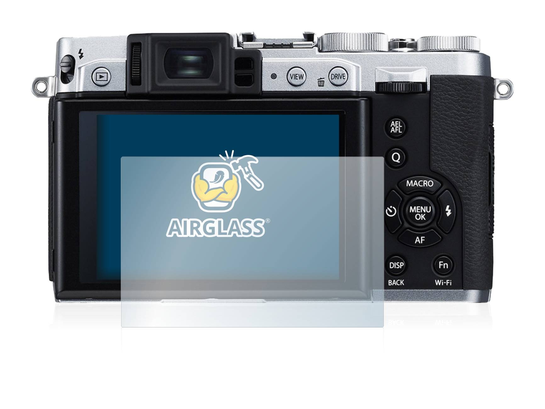 BROTECT AirGlass Flexible Schutz Glas Folie für Fujifilm X30 Klar Transparent