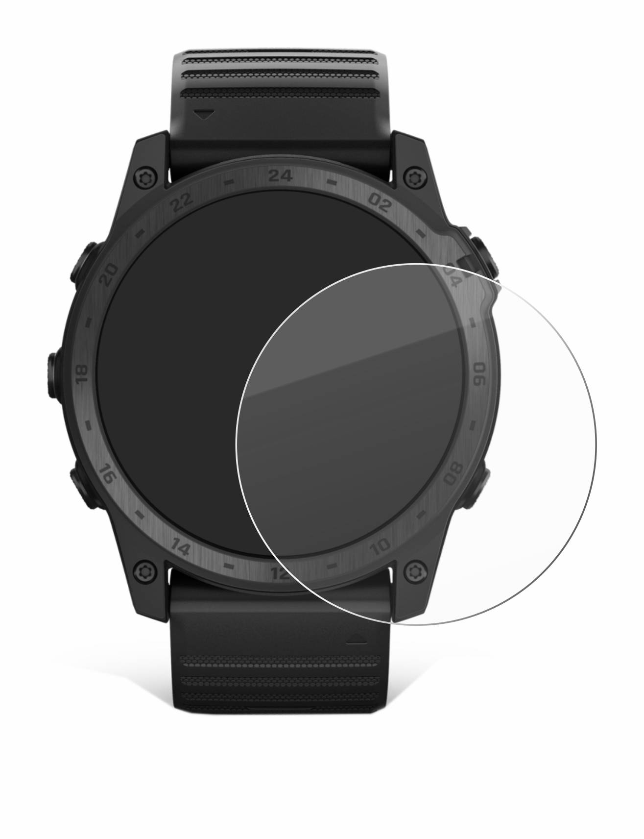upscreen Hybrid Glas Panzer-Folie für Garmin Tactix 7 Pro Ballistics