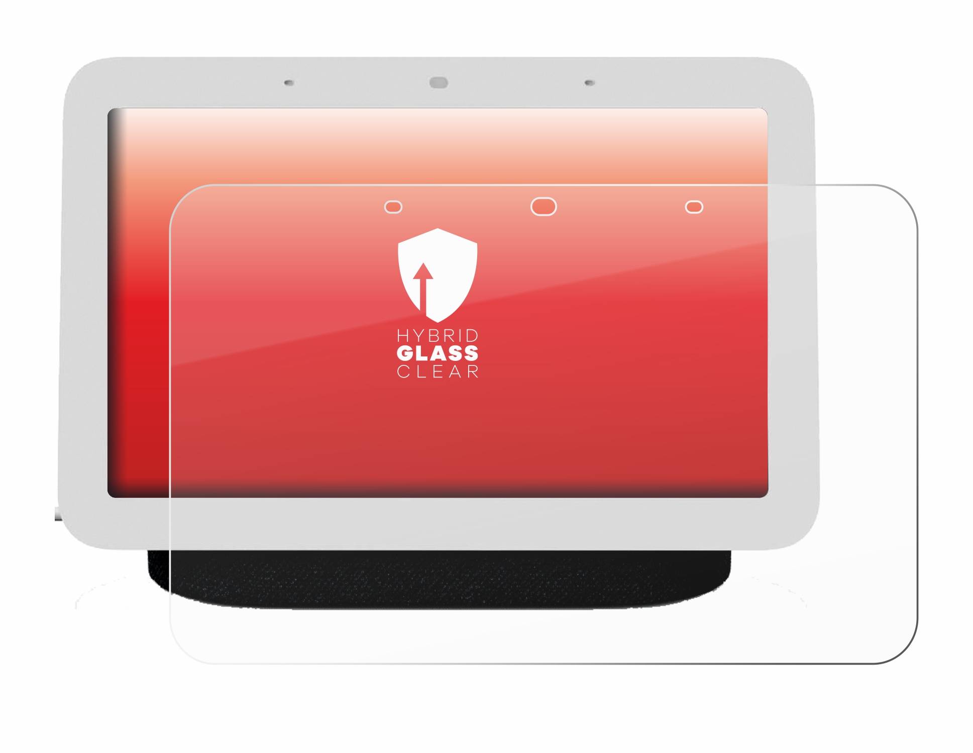 upscreen Hybrid Glas Schutz-Folie für Google Nest Hub 2