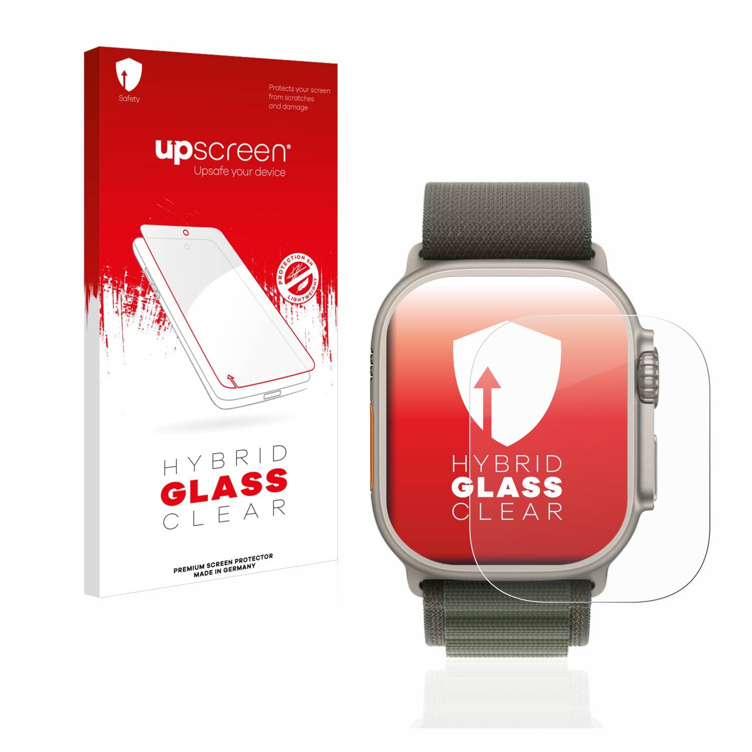 upscreen Hybrid Glas Panzer-Folie für Apple Watch Ultra (49 mm)
