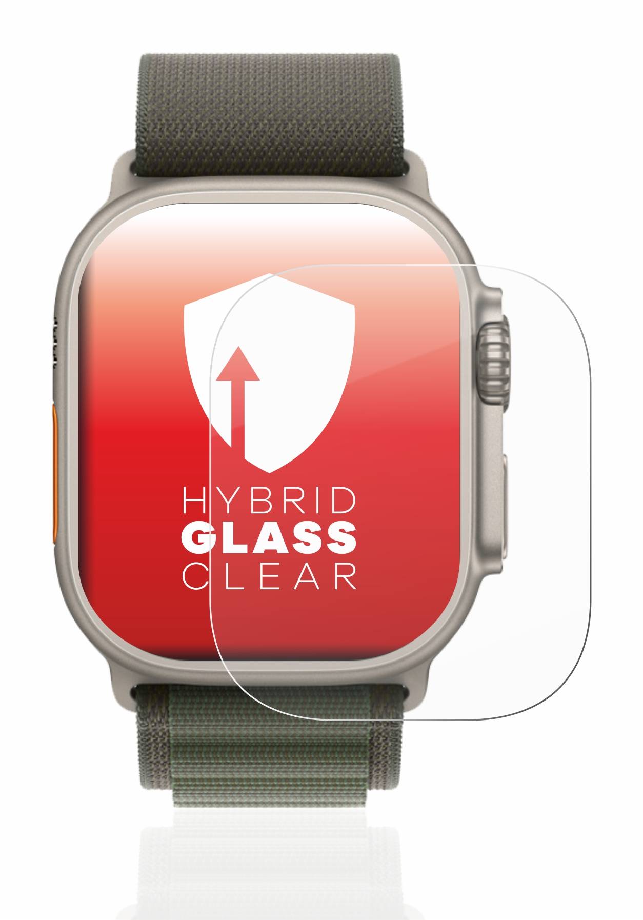 upscreen Hybrid Glas Panzer-Folie für Apple Watch Ultra (49 mm)
