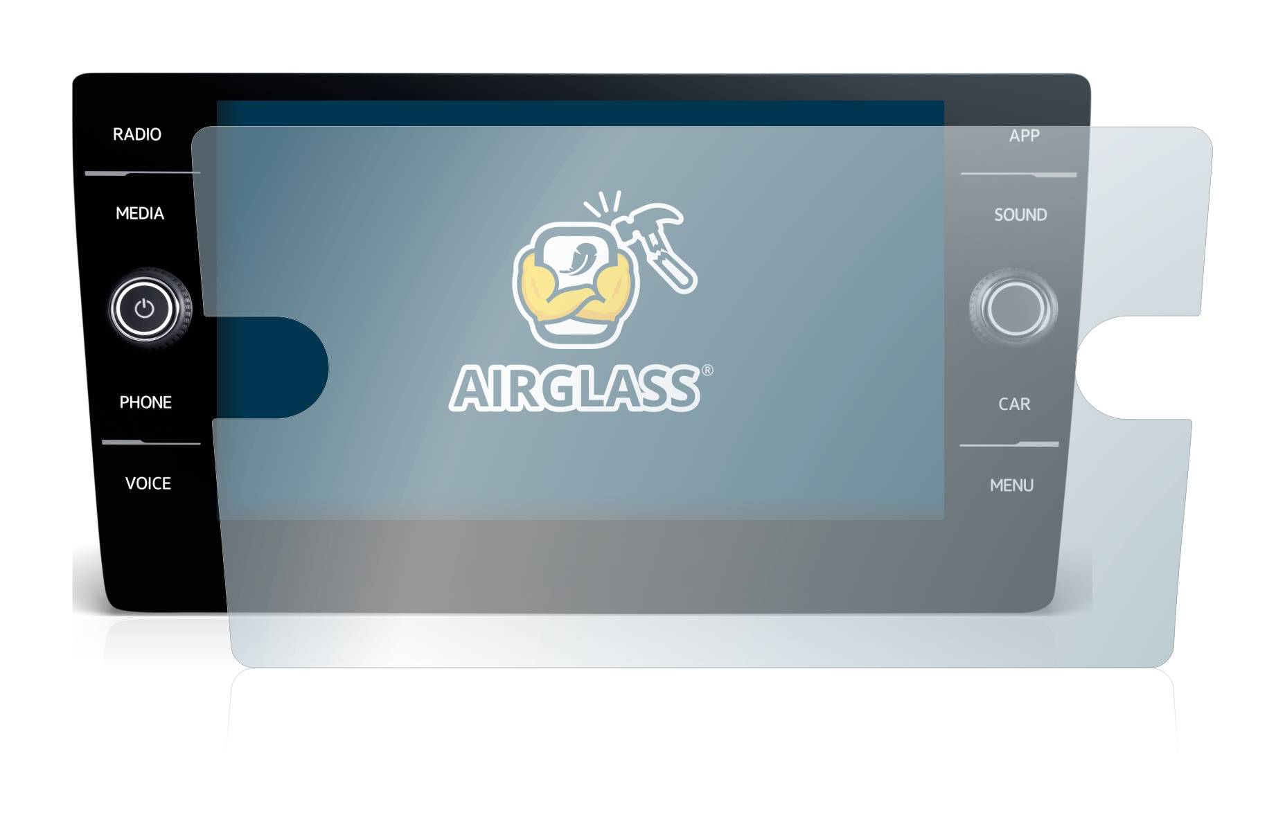 BROTECT AirGlass Glas Schutz-Folie für Volkswagen Passat Variant TDI DSG 2020 Discover Media 8 2020 - Schutzglas
