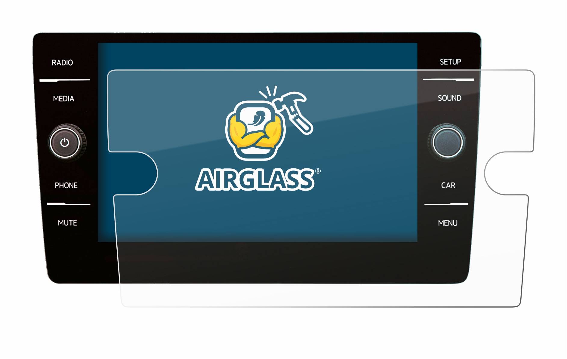 BROTECT AirGlass Glas Panzer-Folie für Volkswagen Golf 7 2019 Discover Media 8 - Schutzglas