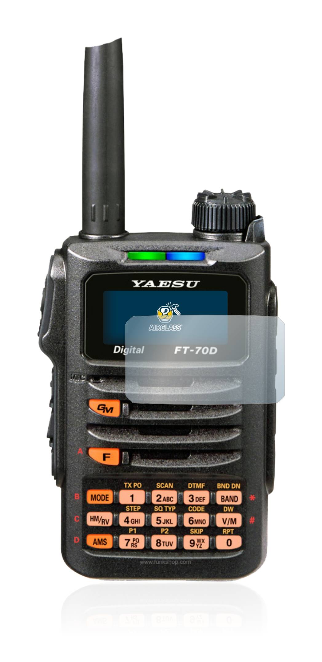 BROTECT AirGlass Glas Schutz-Folie für Yaesu FT-70DR - Schutzglas