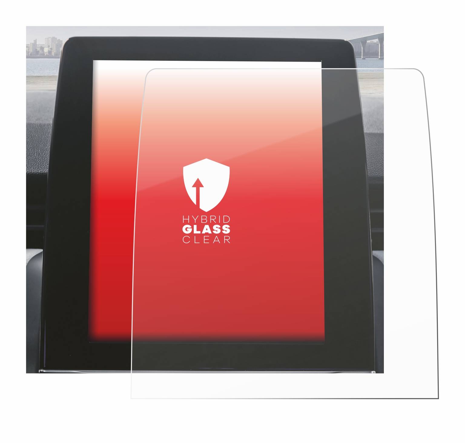 upscreen Hybrid Glas Panzer-Folie für Renault Captur 2 2020 Easy Link 9.3