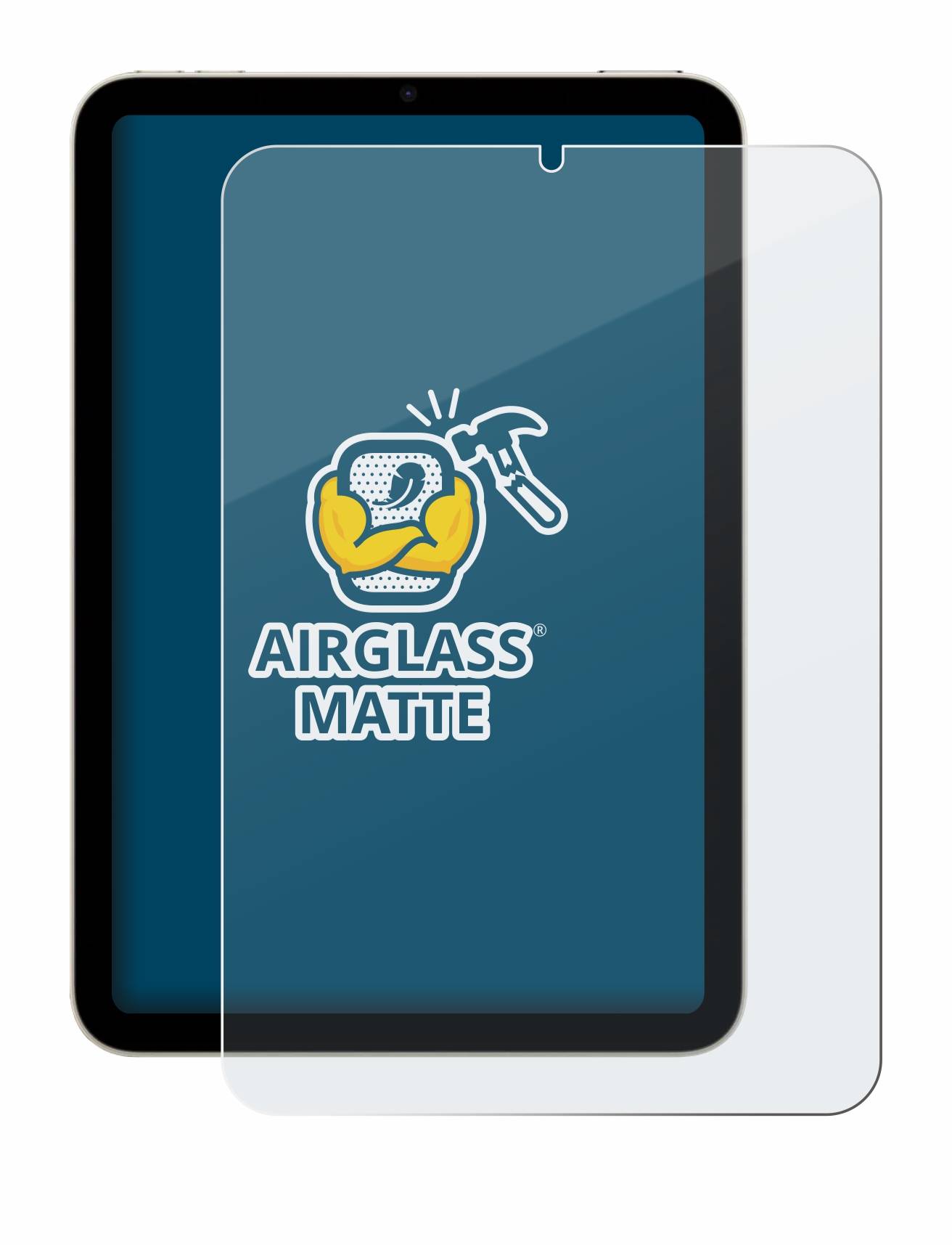 BROTECT AirGlass Matt Glas Schutz Folie für Apple iPad Mini 6 WiFi 2021