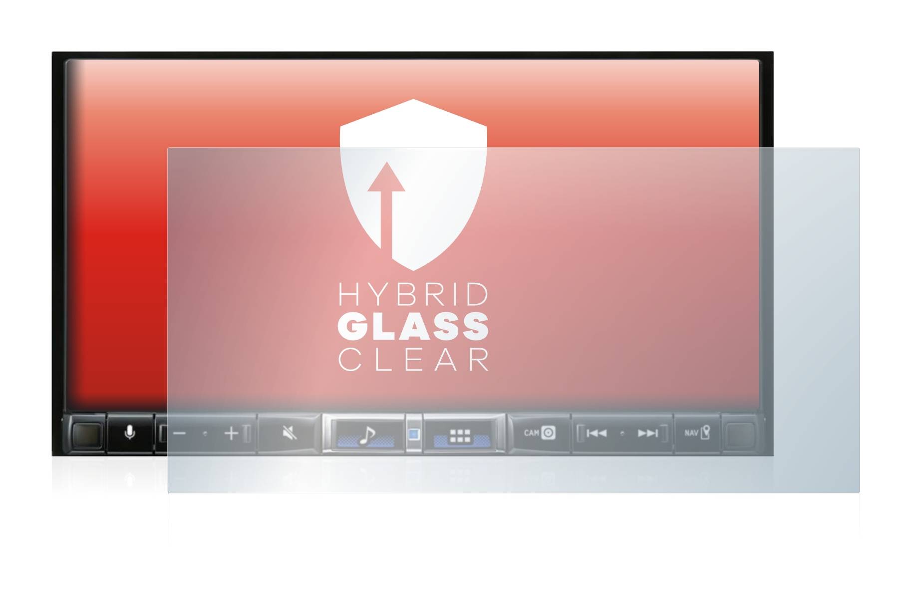 upscreen Flexible Schutz Glas Folie für Alpine iLX-705D Schutzglas 9H Hybridglas Klar