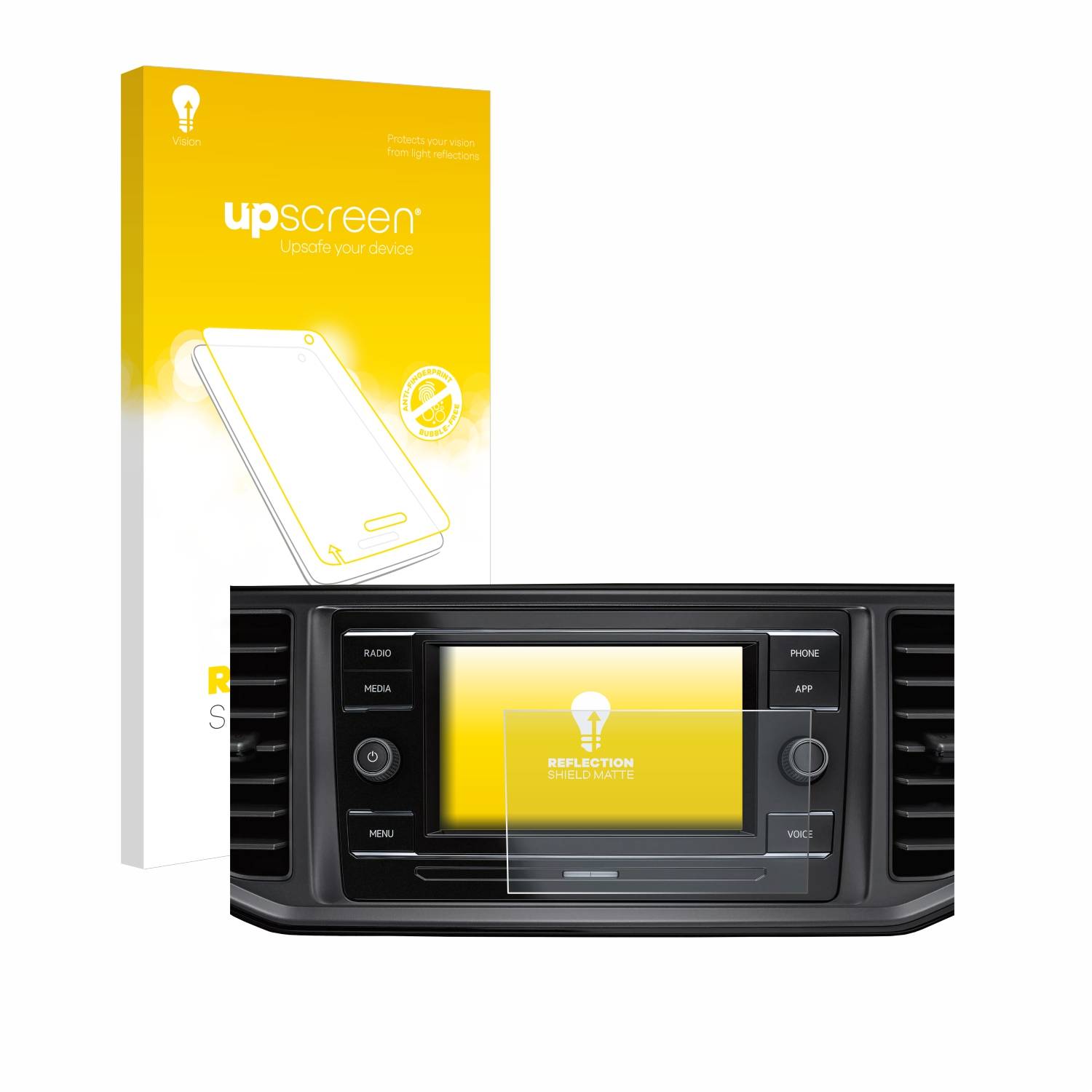 upscreen Reflection Shield Matt Schutzfolie für Volkswagen Crafter Composition Colour 2022