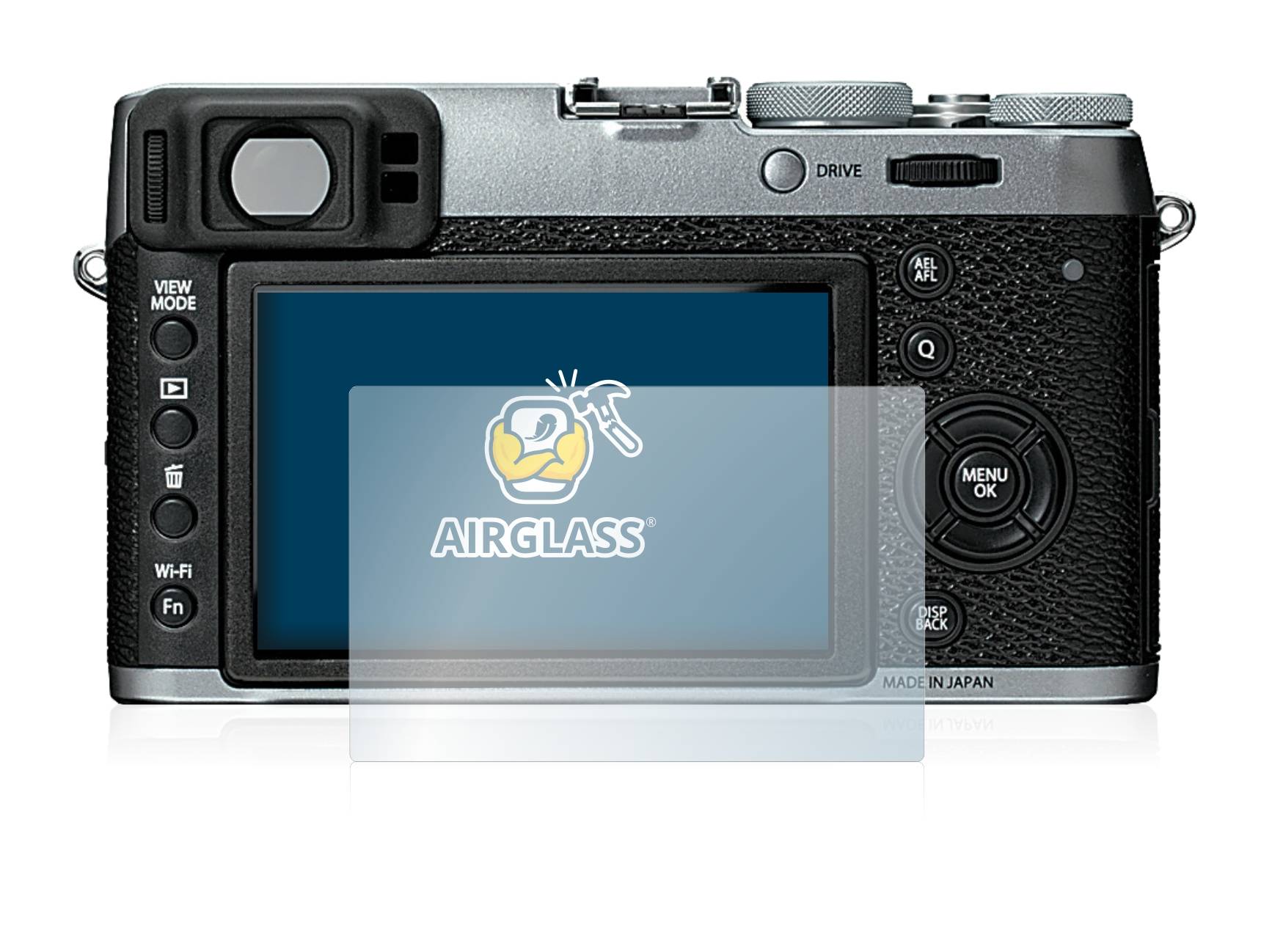 BROTECT AirGlass Flexible Schutz Glas Folie für Fujifilm X100T Klar Transparent