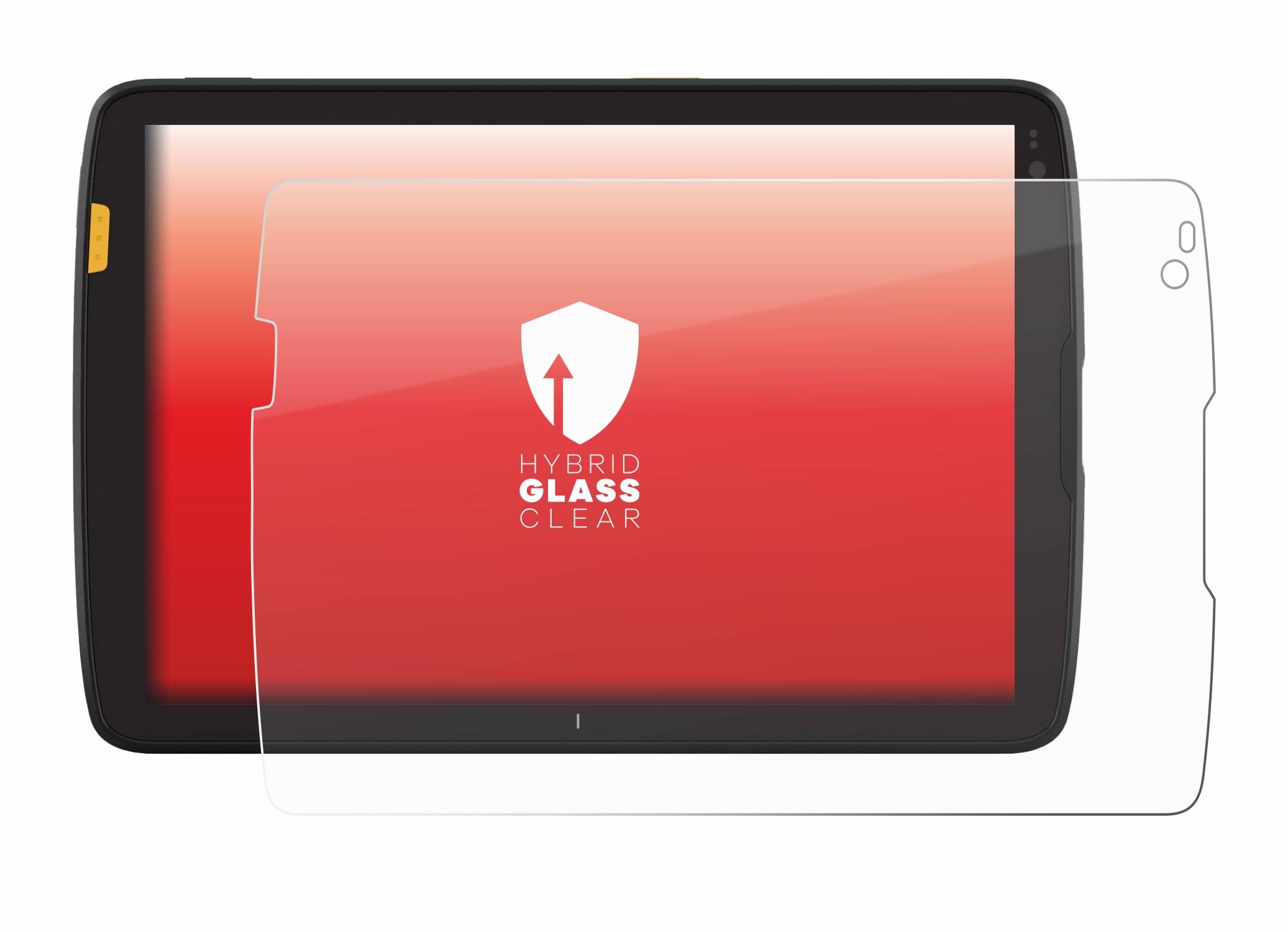 upscreen Flexible Schutz Glas Folie für Zebra ET45 8" / ET40 Schutzglas 9H Hybridglas Klar