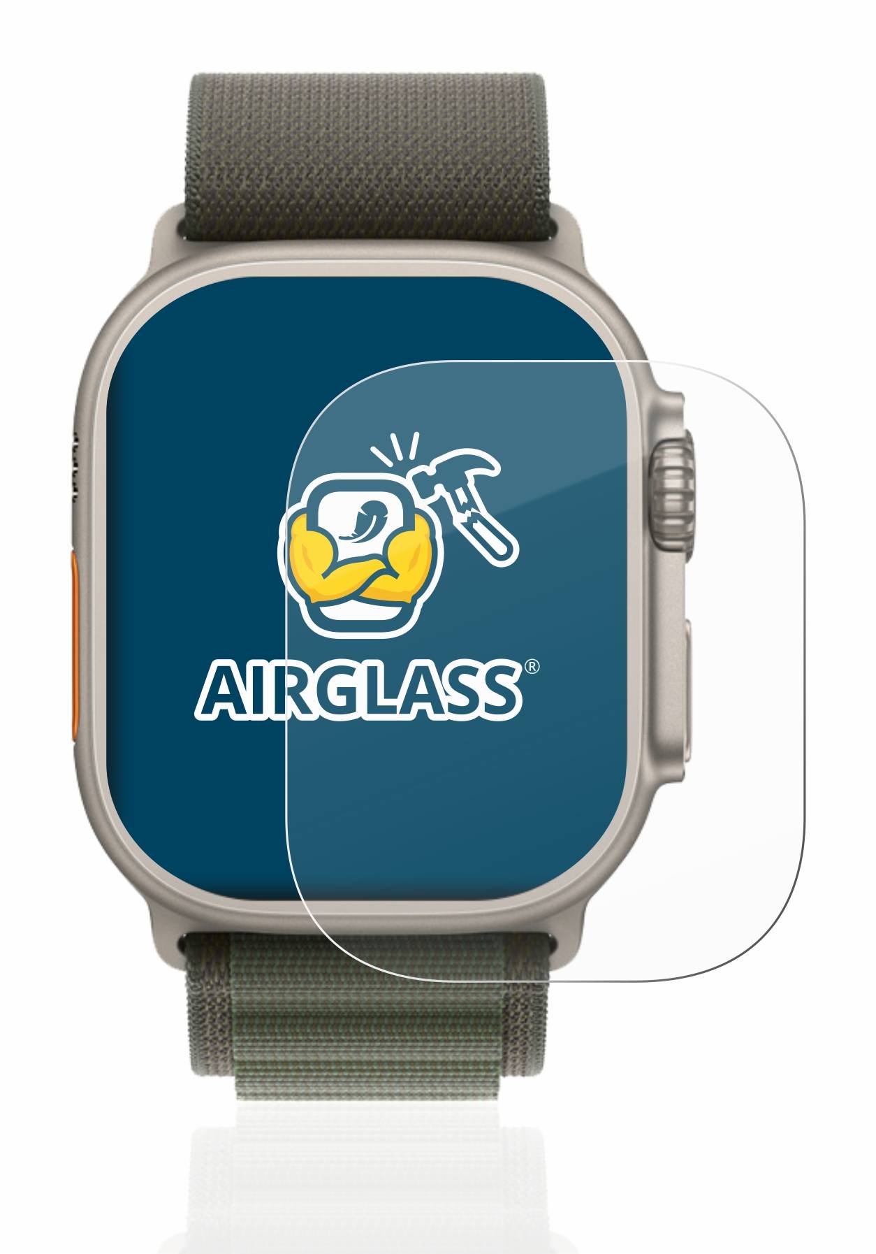 BROTECT AirGlass Glas Schutz-Folie für Apple Watch Ultra (49 mm) - Schutzglas